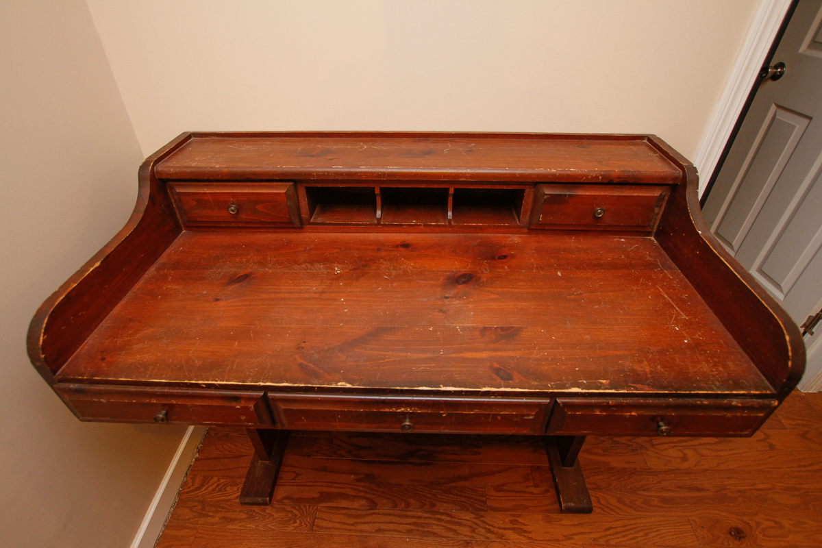 Vintage Pine Writing Desk