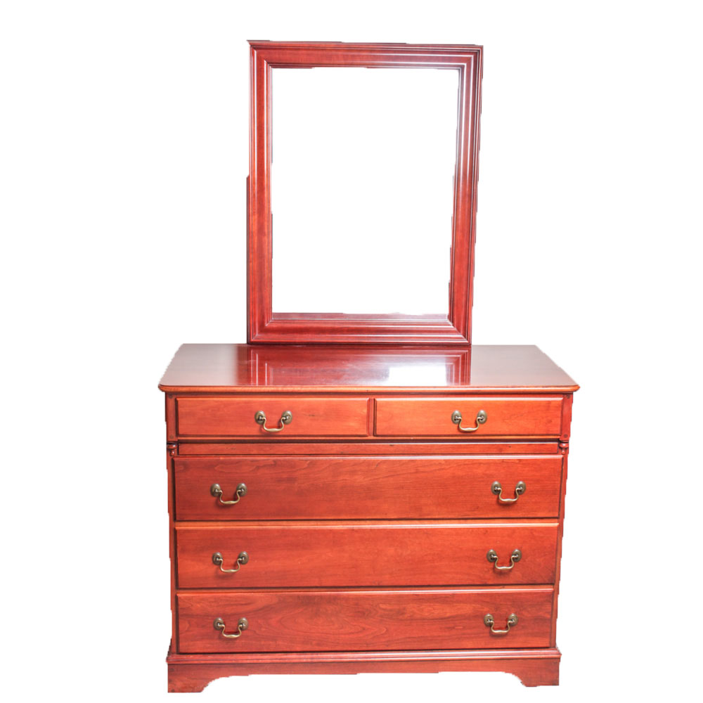 Vintage Pennsylvania House Cherry Dresser with Mirror