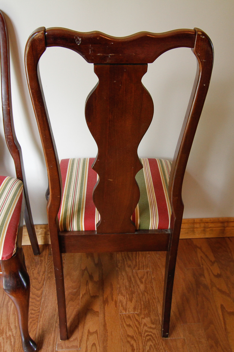Queen Anne Style Fiddle Back Dining Chairs