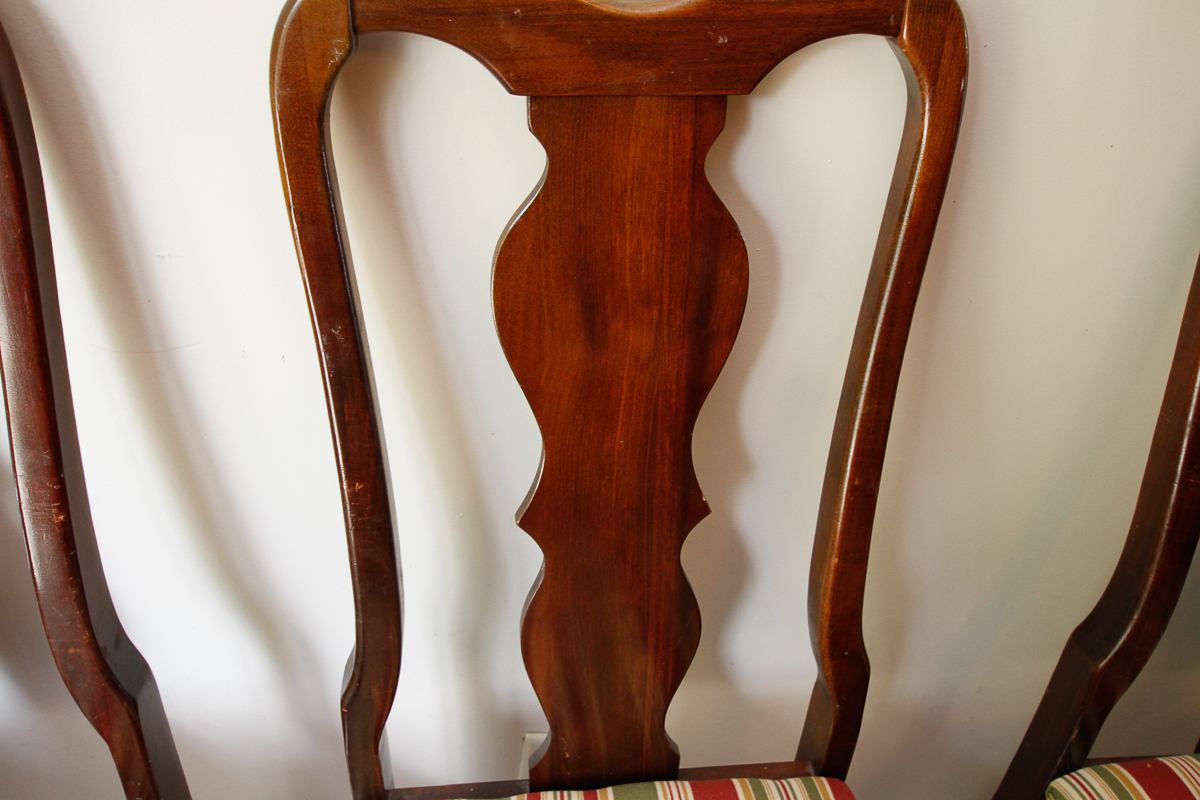 Queen Anne Style Fiddle Back Dining Chairs