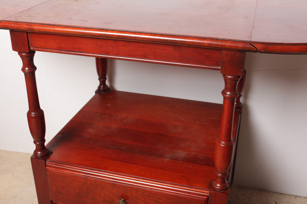 Vintage Cherry Wood Accent Tables