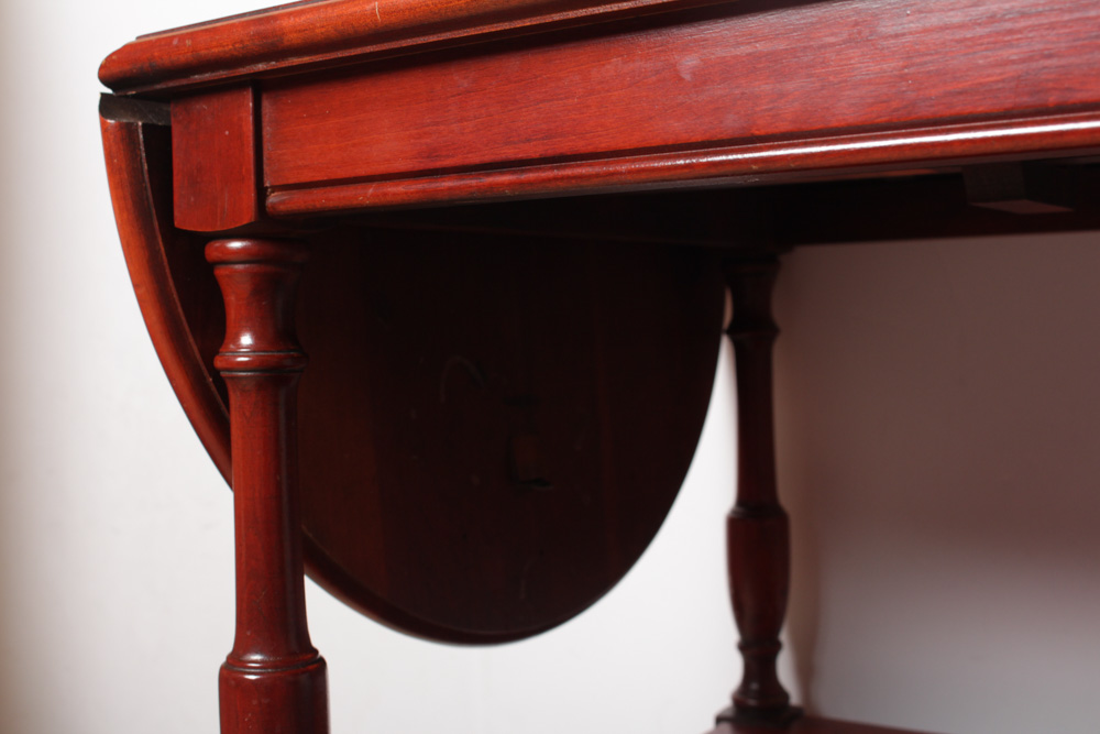 Vintage Cherry Wood Accent Tables