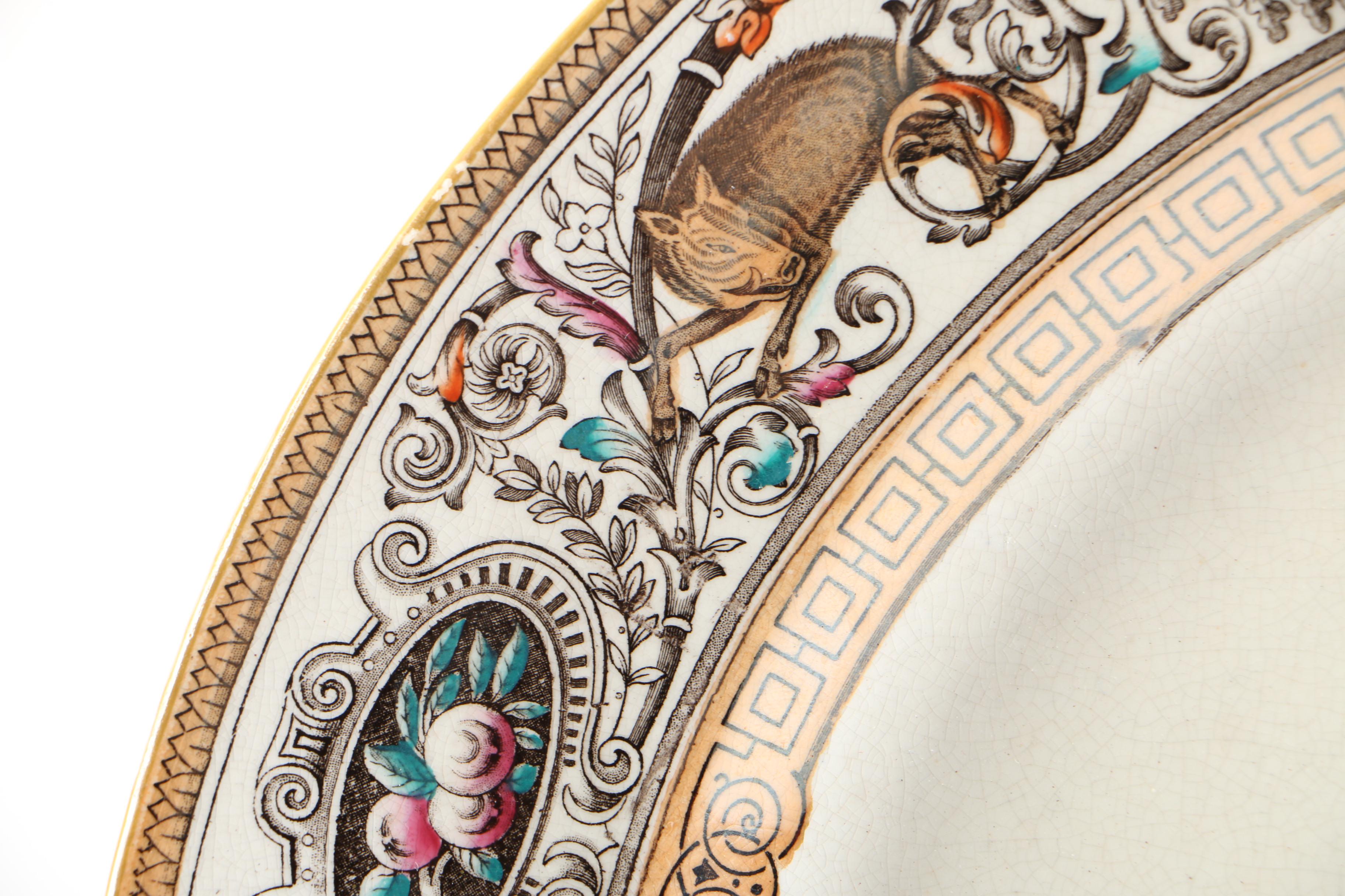 19th Century Borgia Ceramic Oval Serving Platter