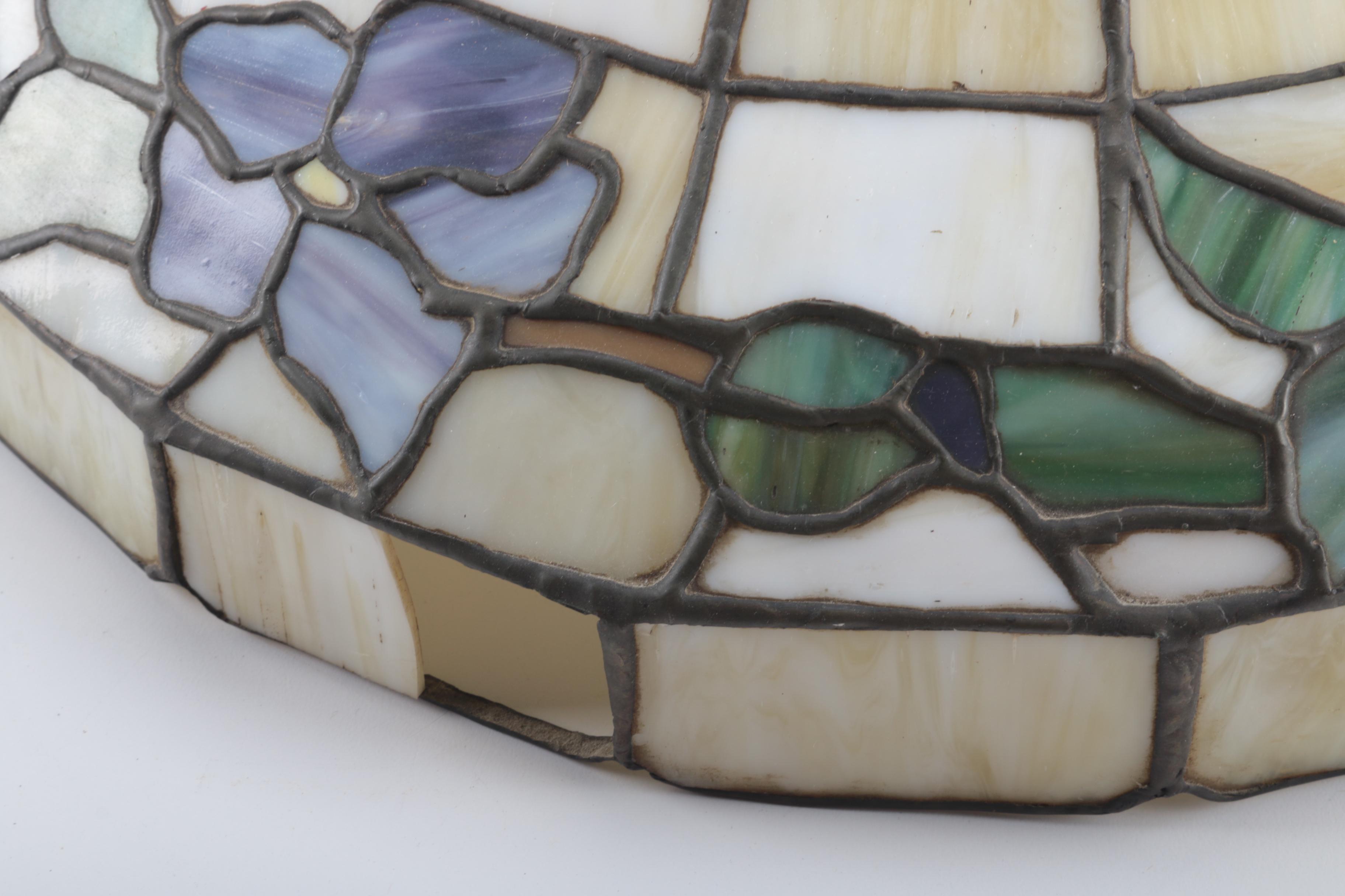 Leaded Glass Floral Lampshade