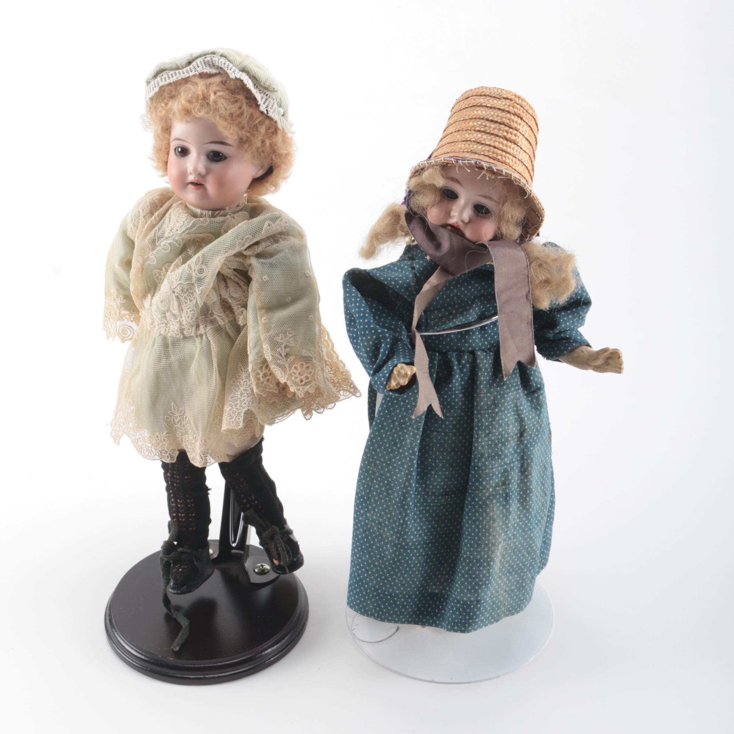 German Porcelain Dolls Including Armand Marseille