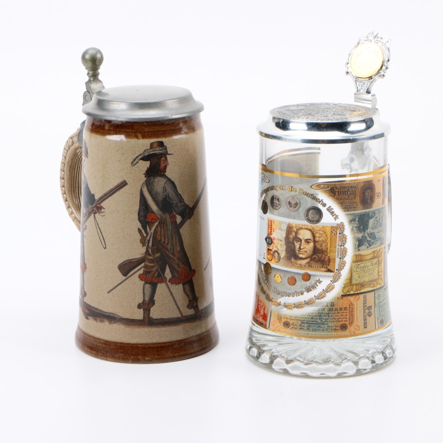 Pair of Beer Steins Including Marzi & Remi
