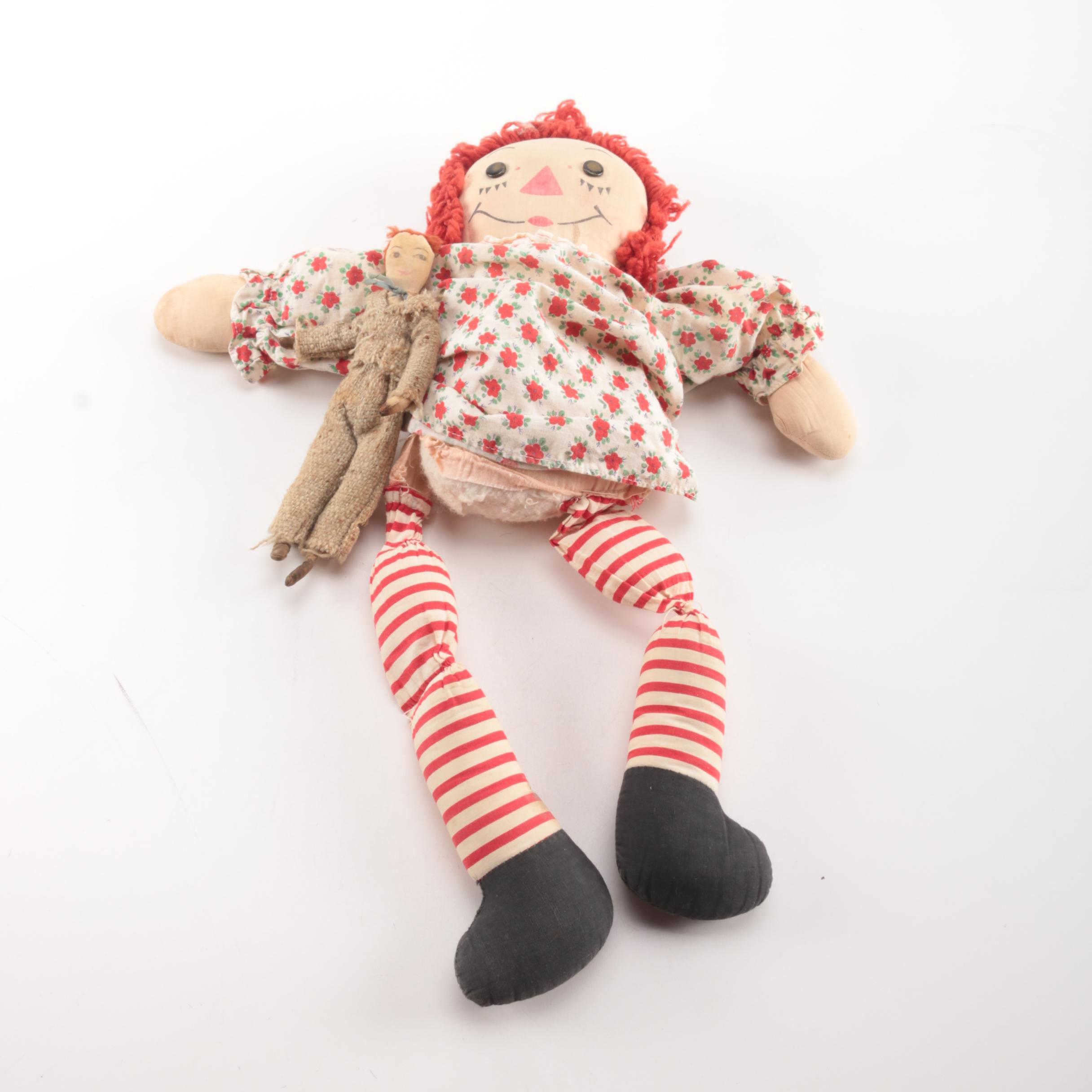 Pair of Dolls Including Raggedy Ann