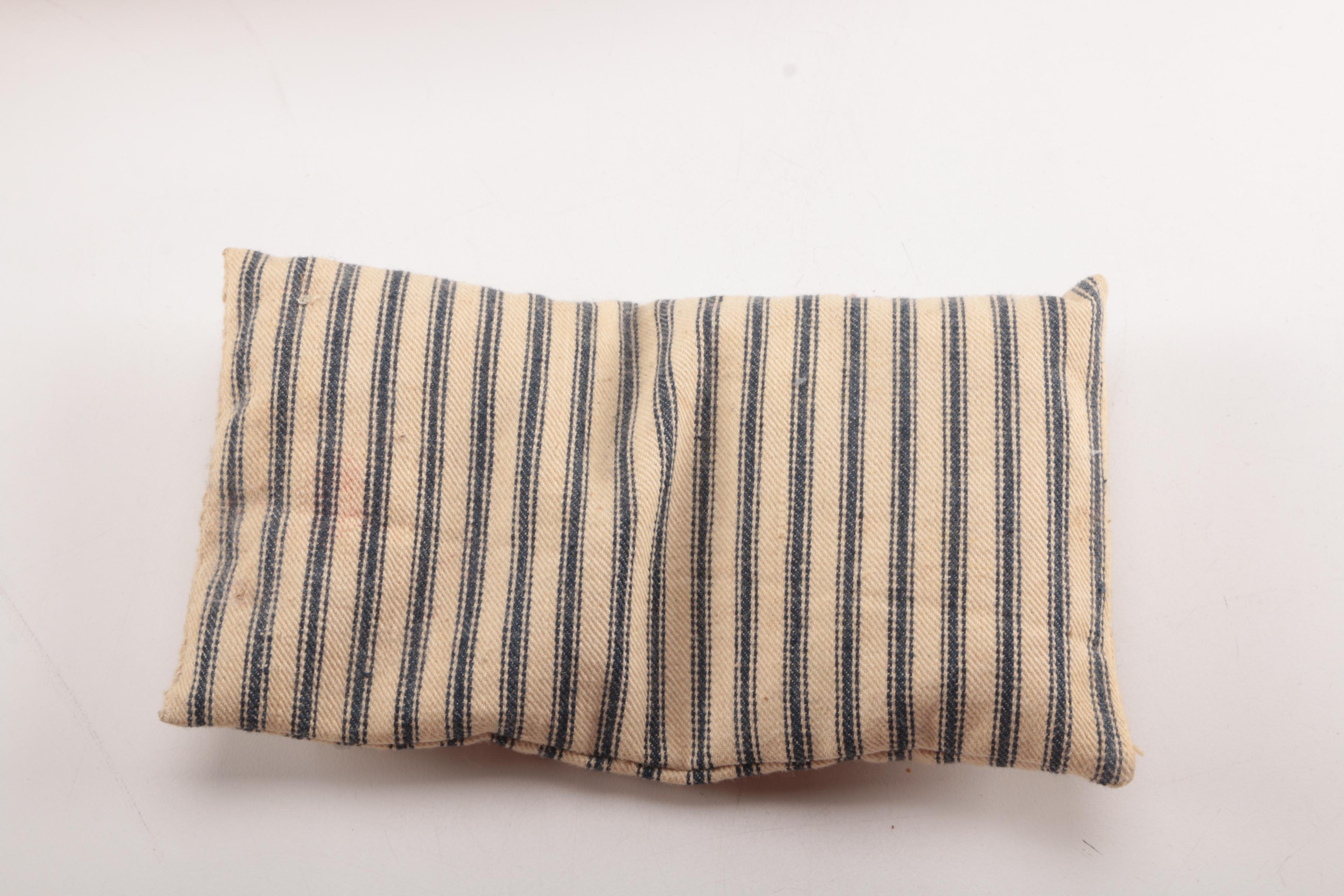 Toy Wooden Crib with Mattress and Pillow