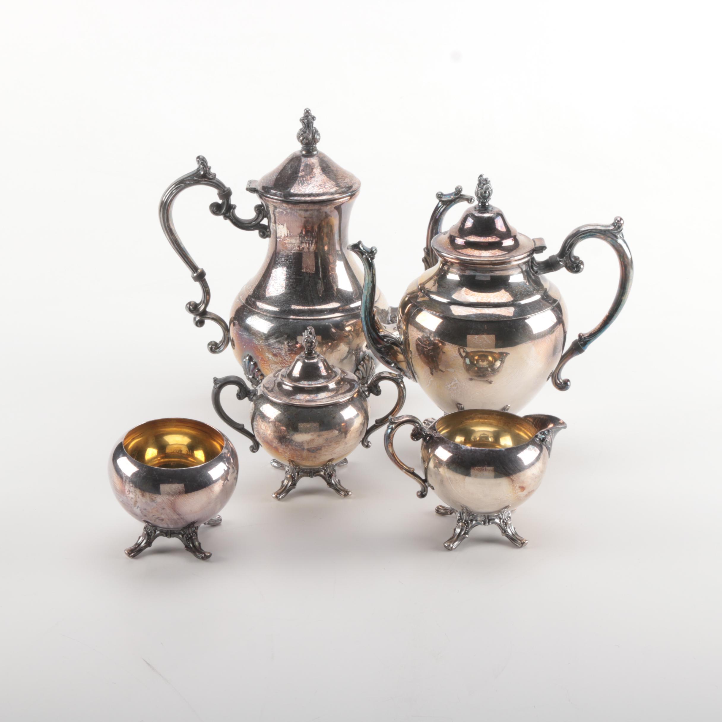 Tea and Coffee Service by Wm. Rogers and FB Rogers Silver Co.