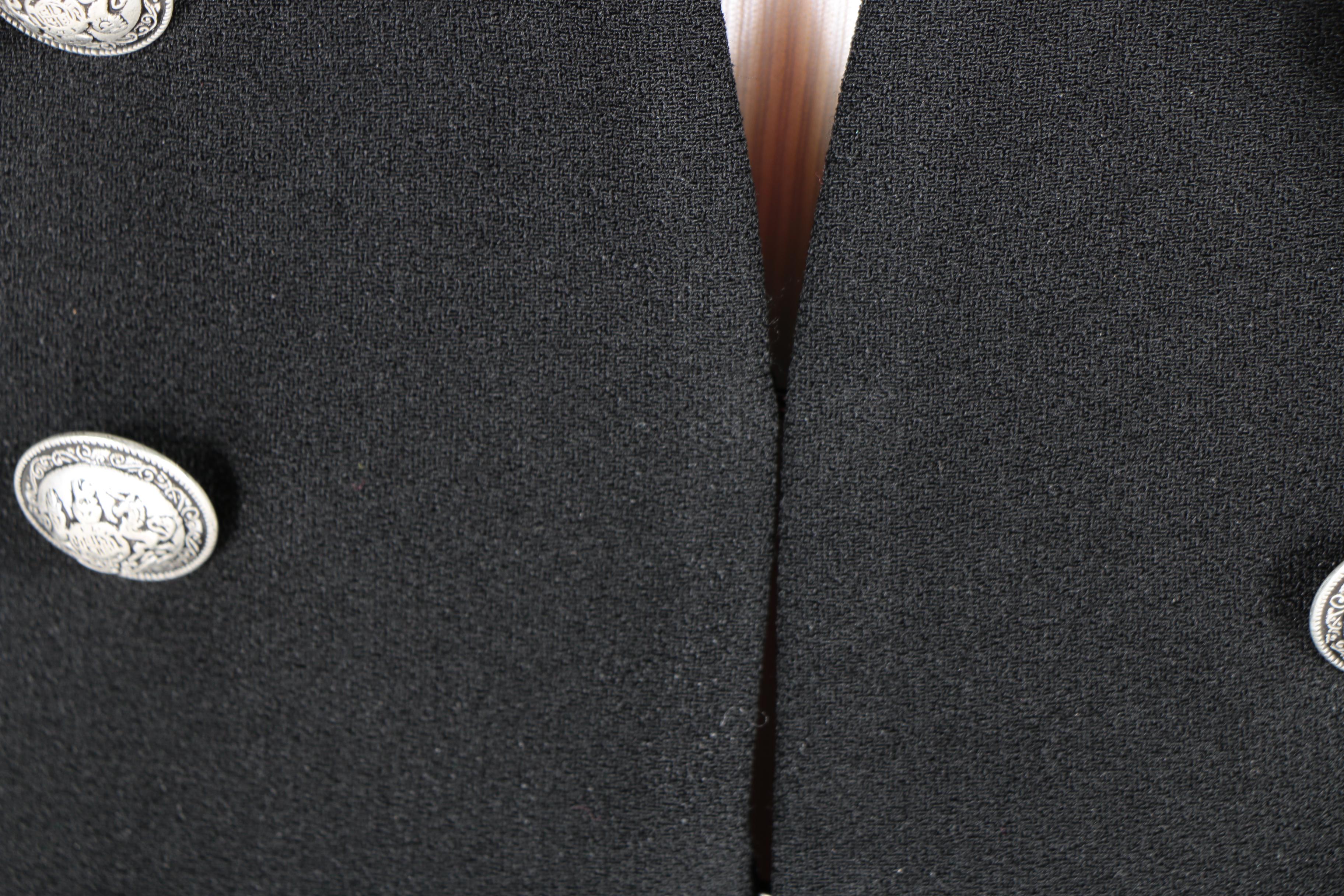 Black Coats by Zelda With Faux Leather and Button Accents