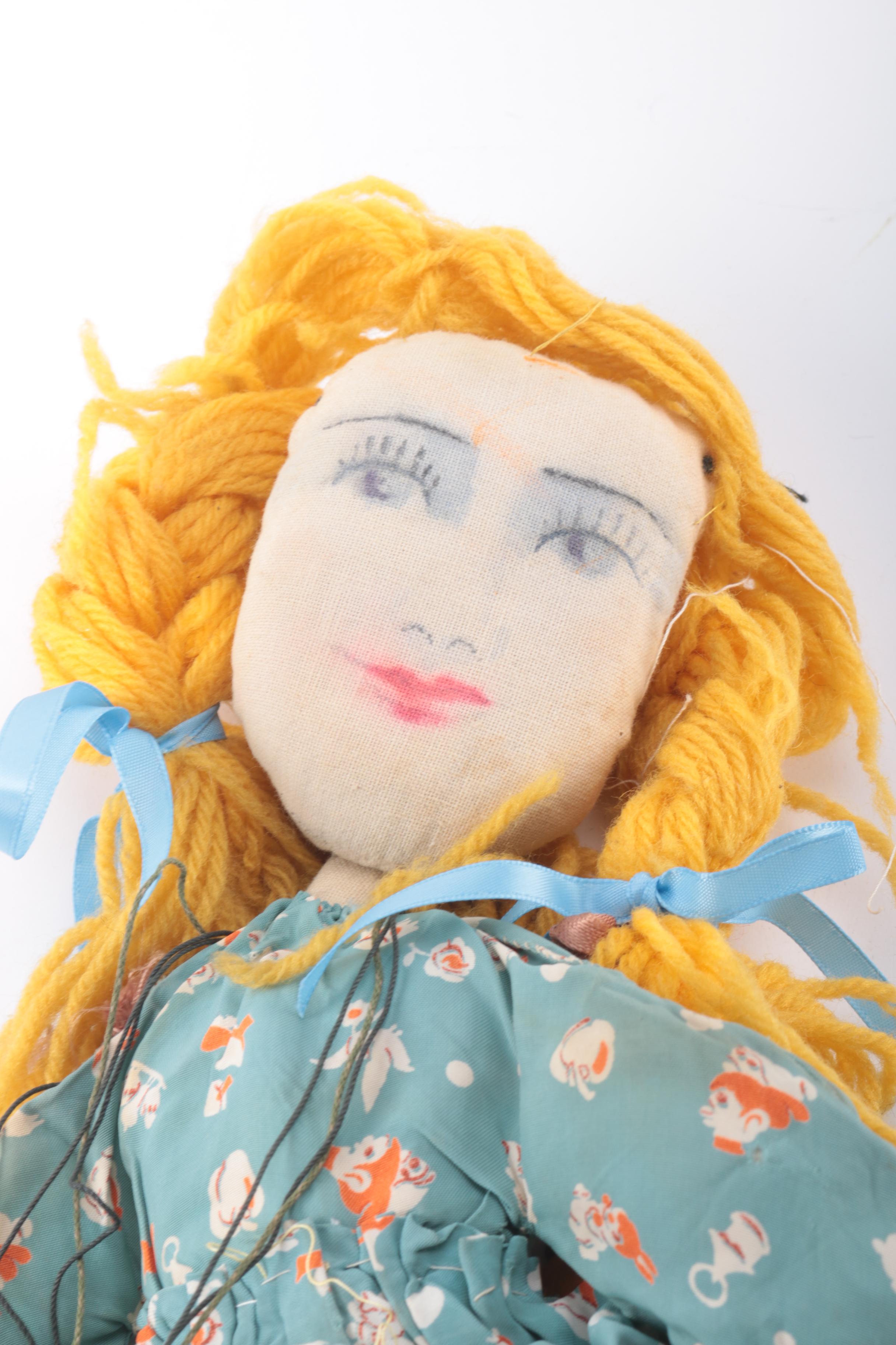 Three Handcrafted Cloth Marionettes