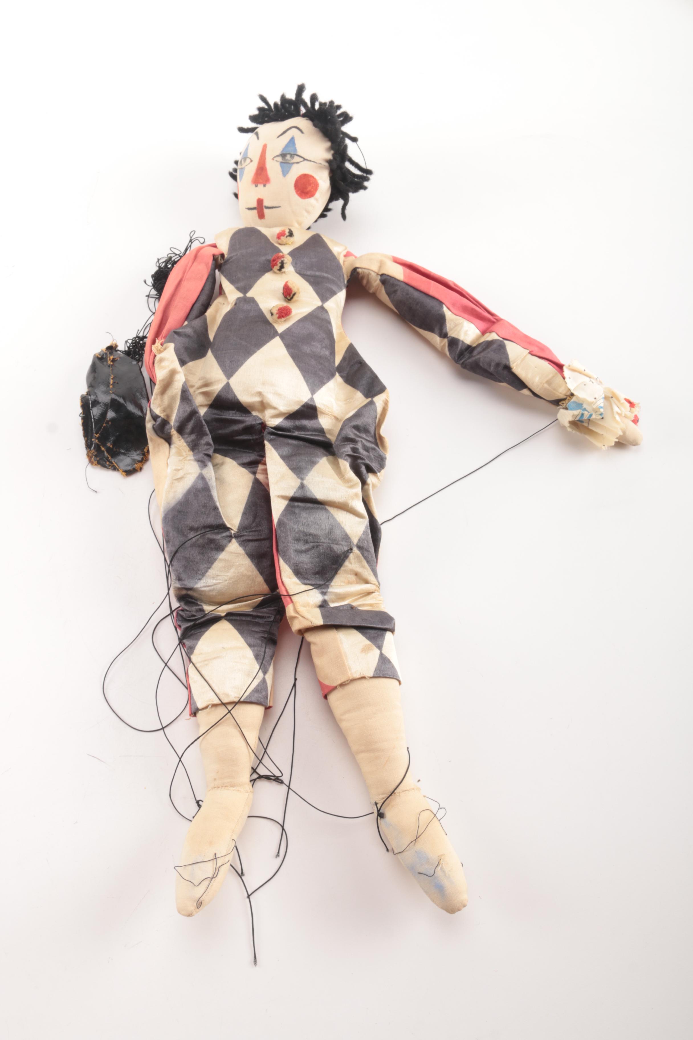 Three Handcrafted Cloth Marionettes