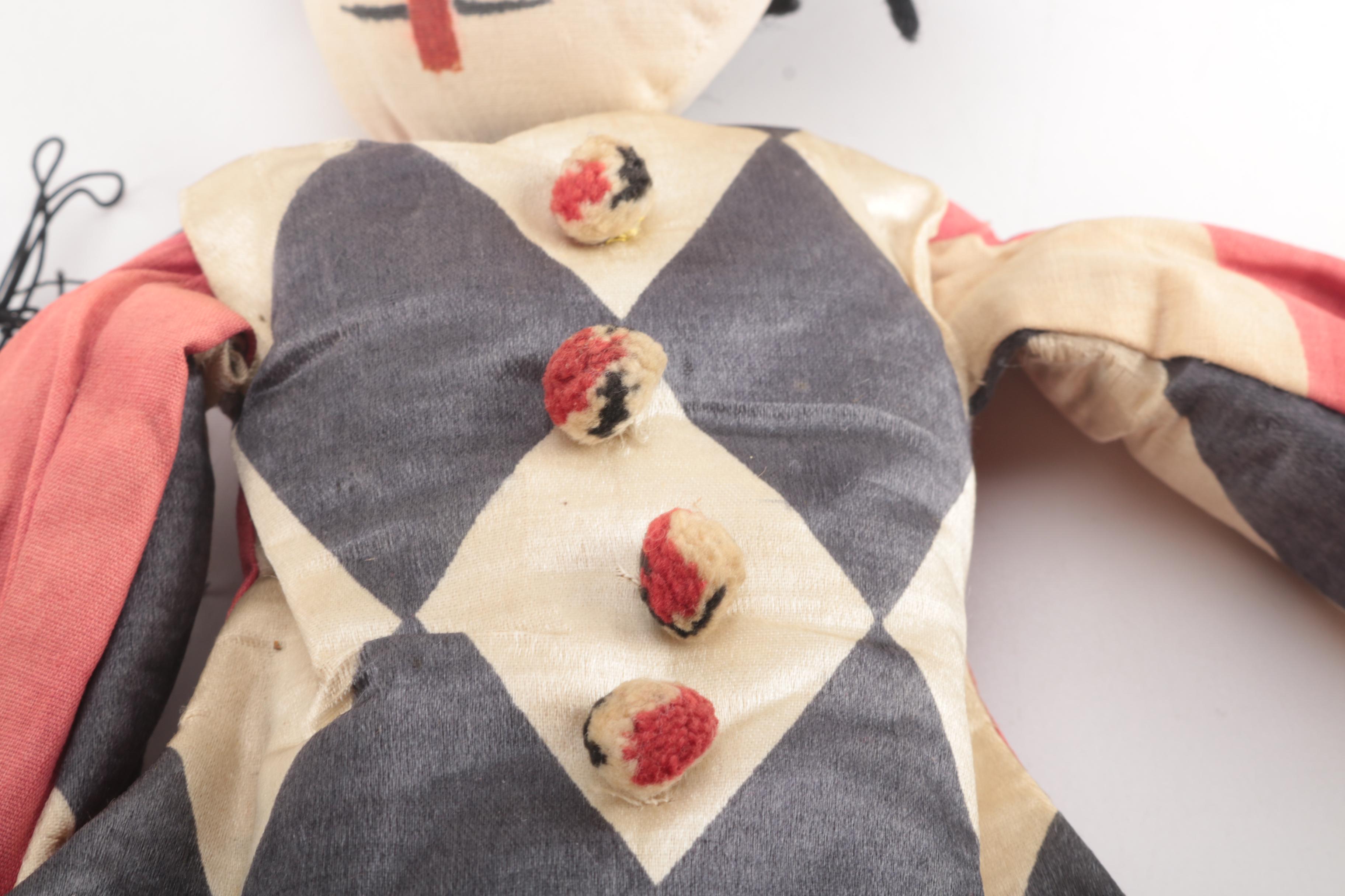 Three Handcrafted Cloth Marionettes