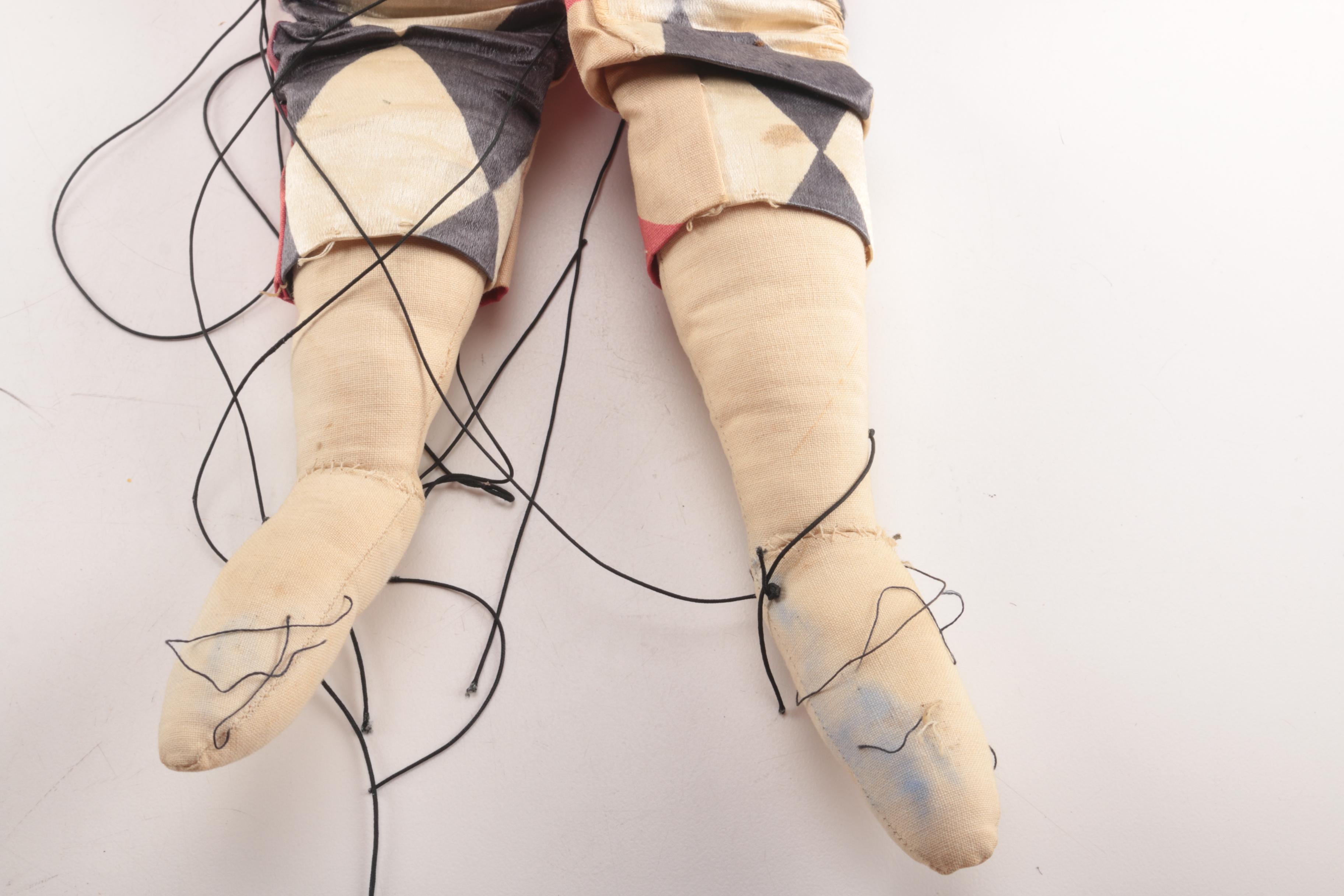 Three Handcrafted Cloth Marionettes