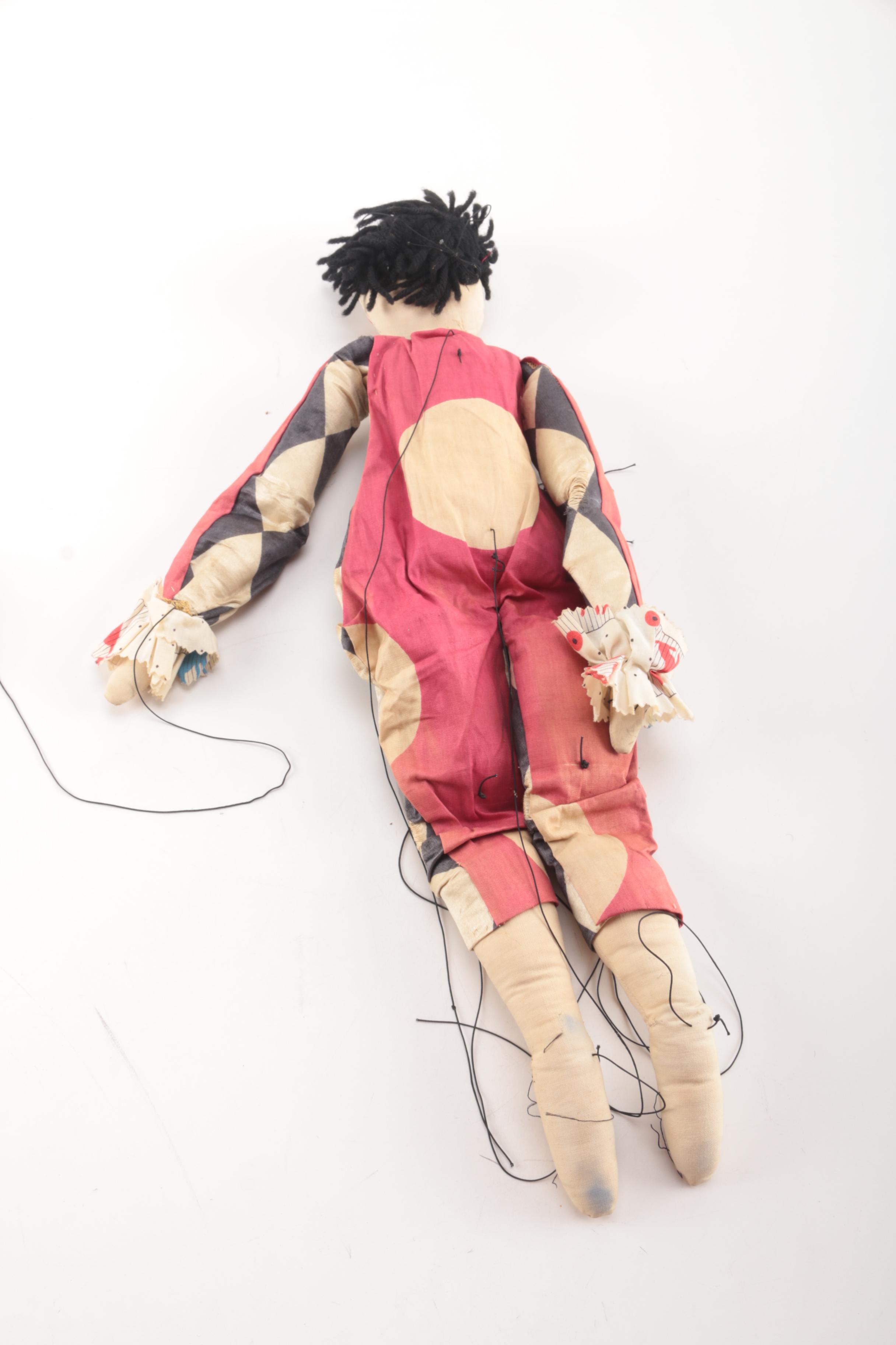 Three Handcrafted Cloth Marionettes