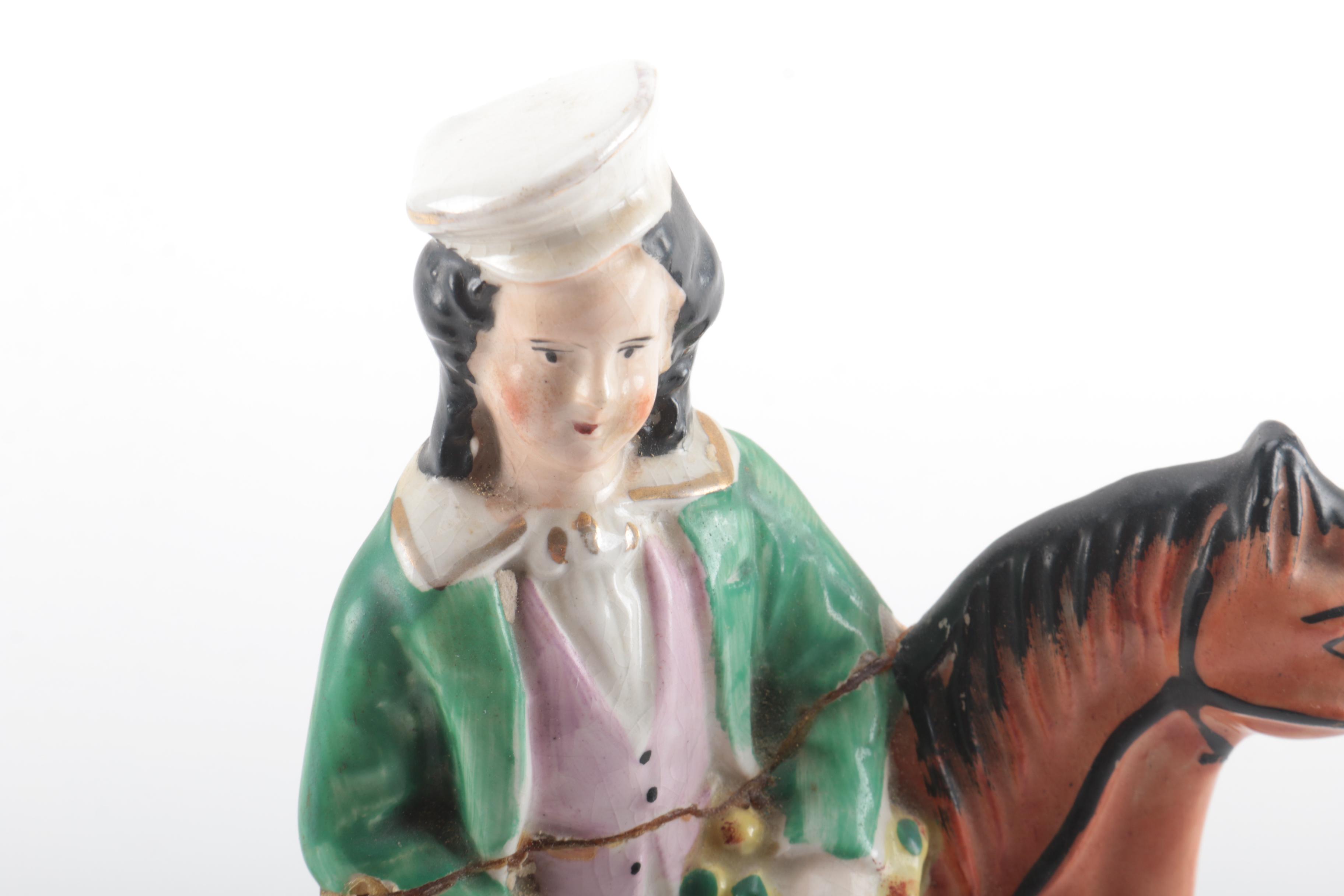 Staffordshire Horse Riding Figurine