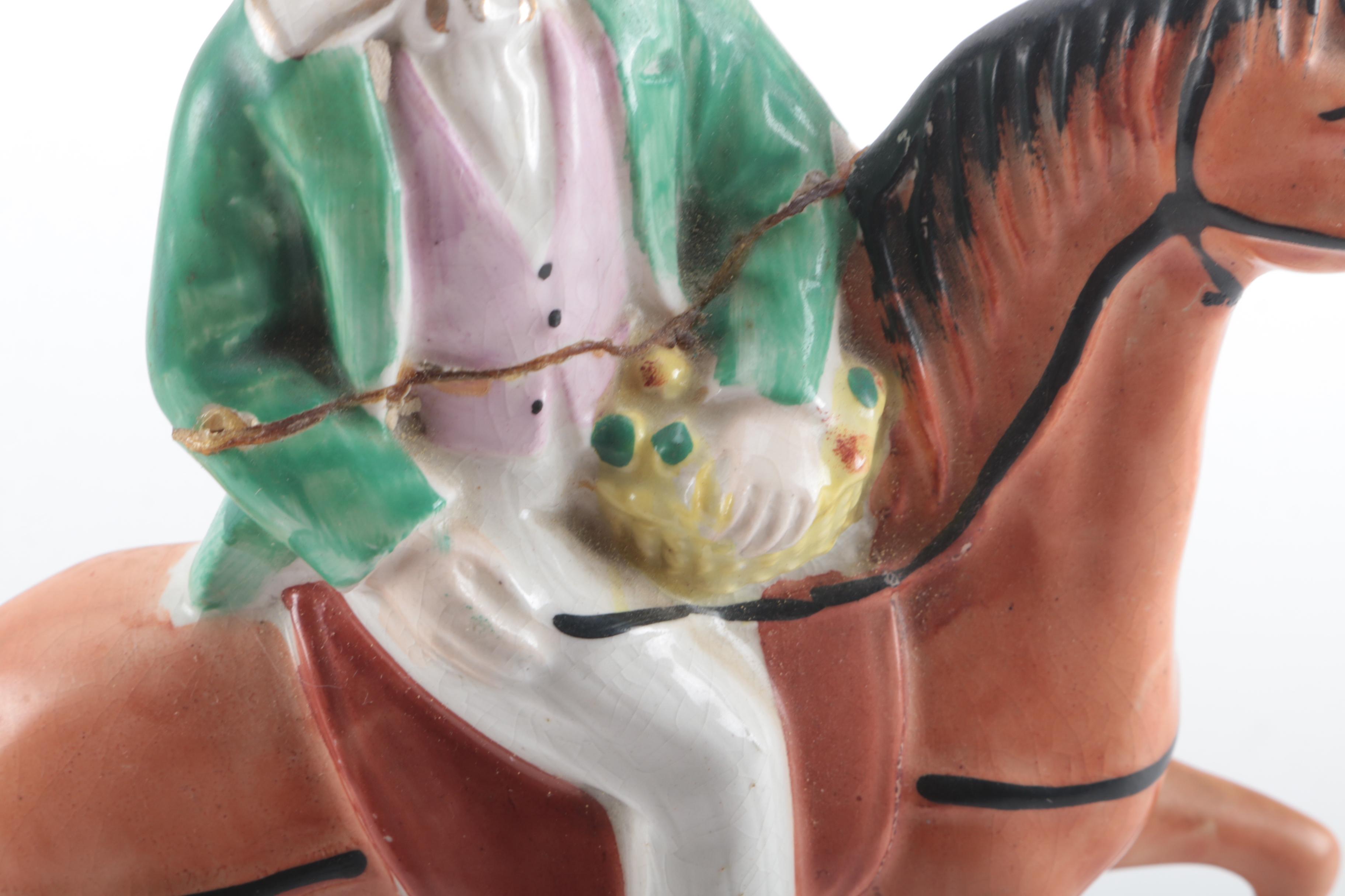 Staffordshire Horse Riding Figurine