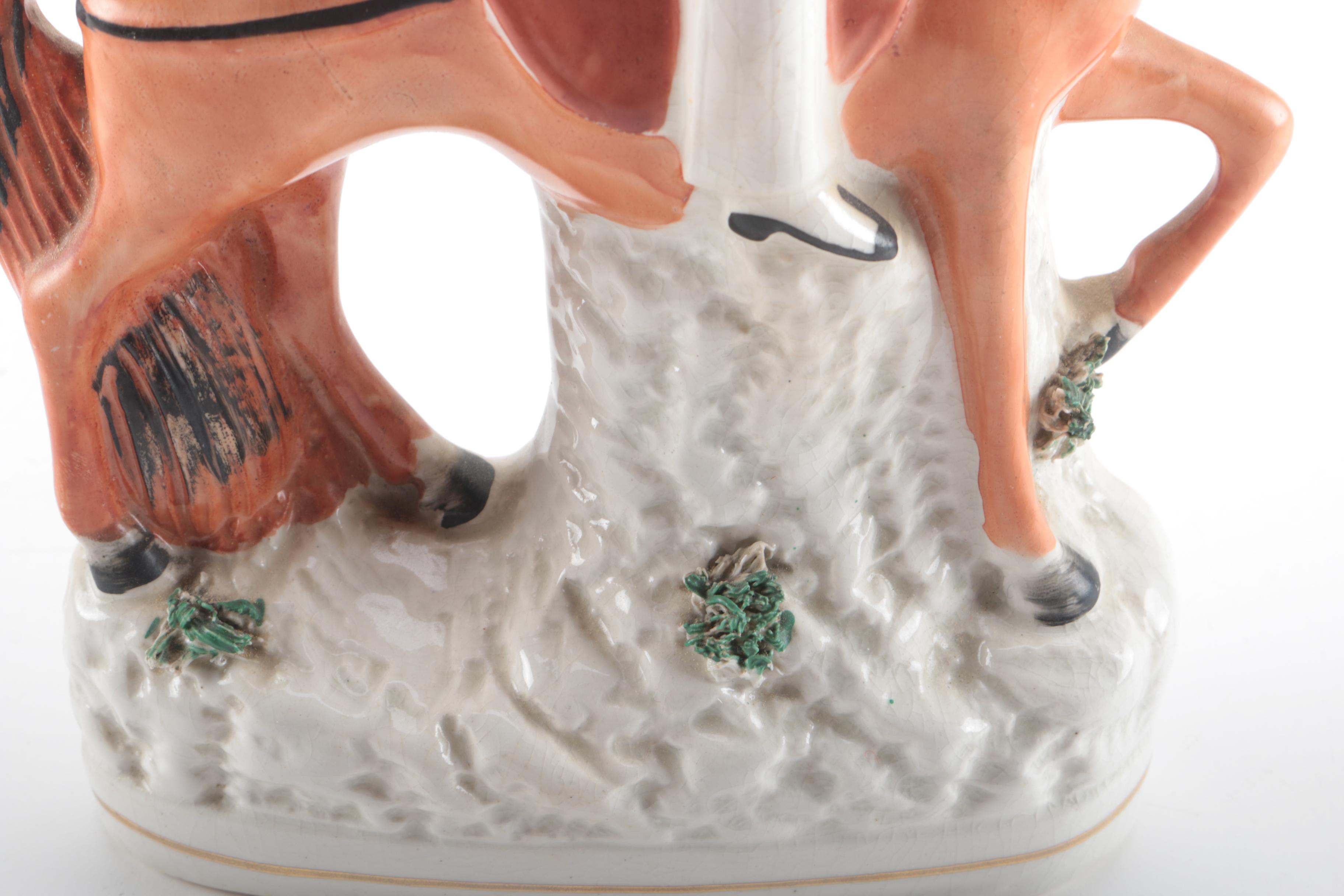 Staffordshire Horse Riding Figurine