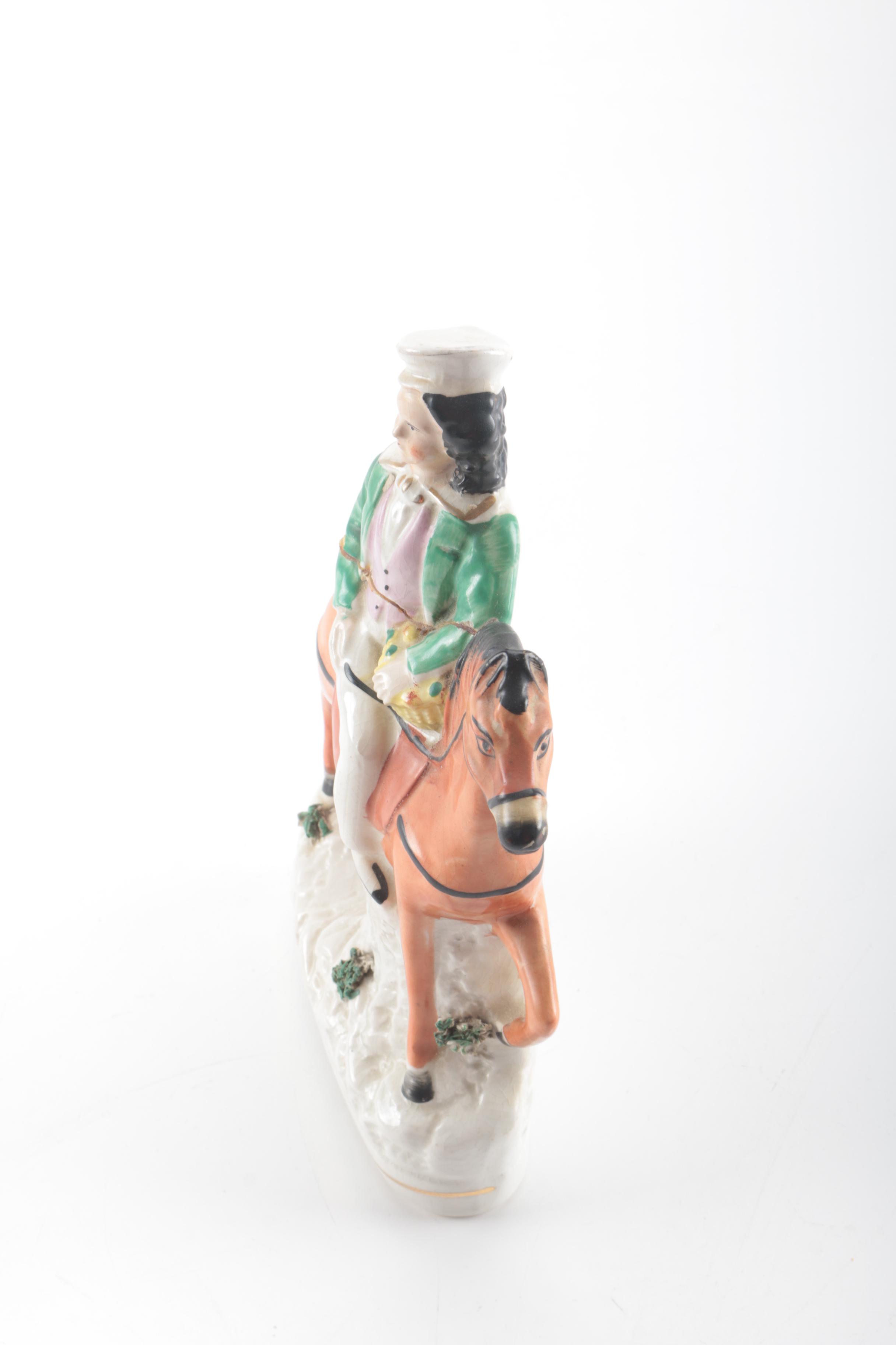 Staffordshire Horse Riding Figurine