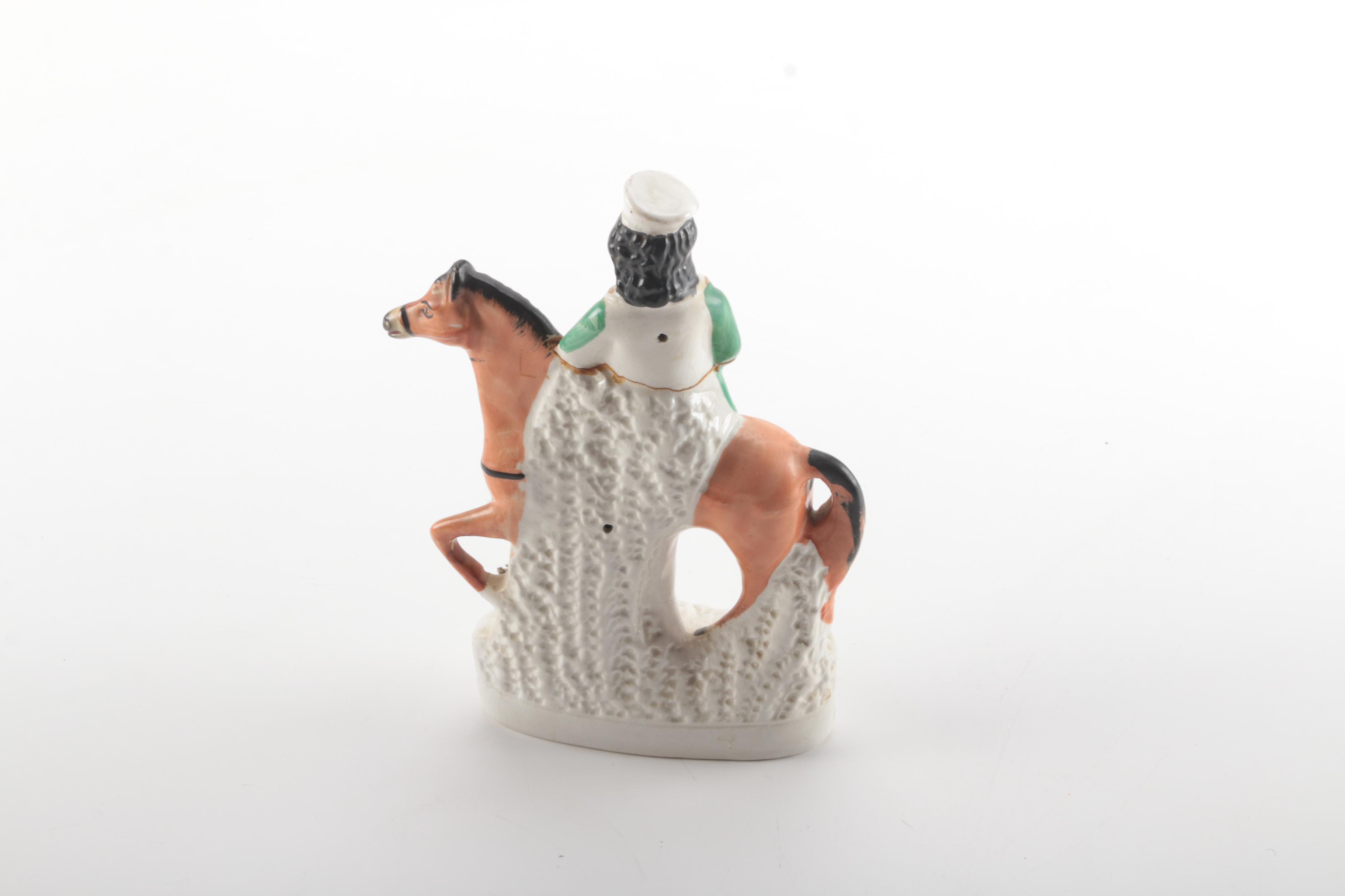 Staffordshire Horse Riding Figurine