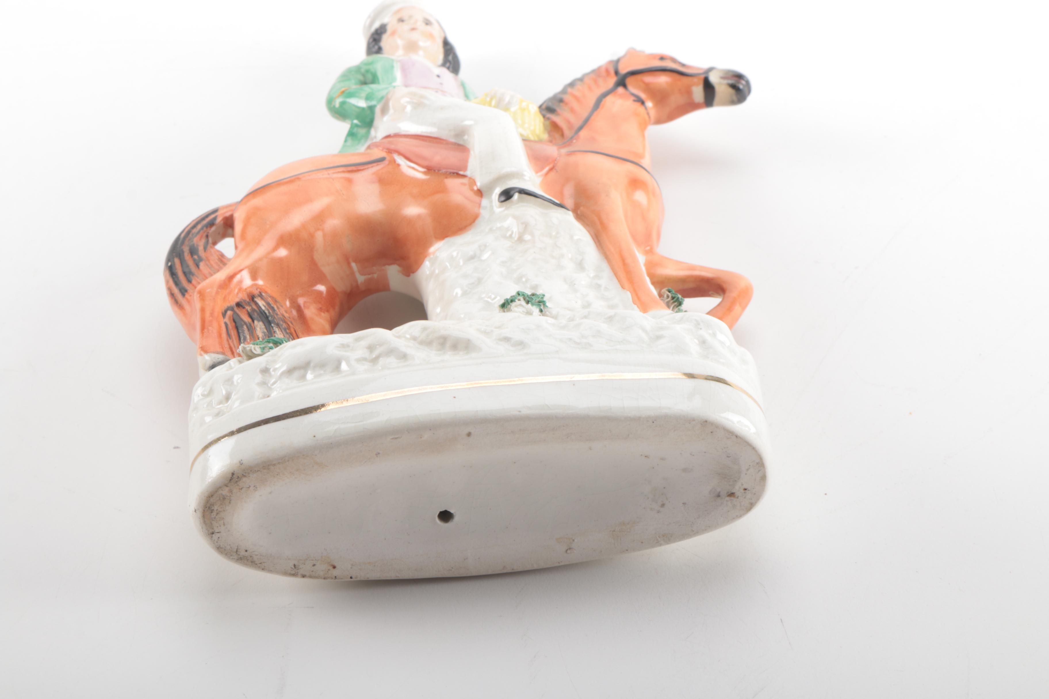 Staffordshire Horse Riding Figurine