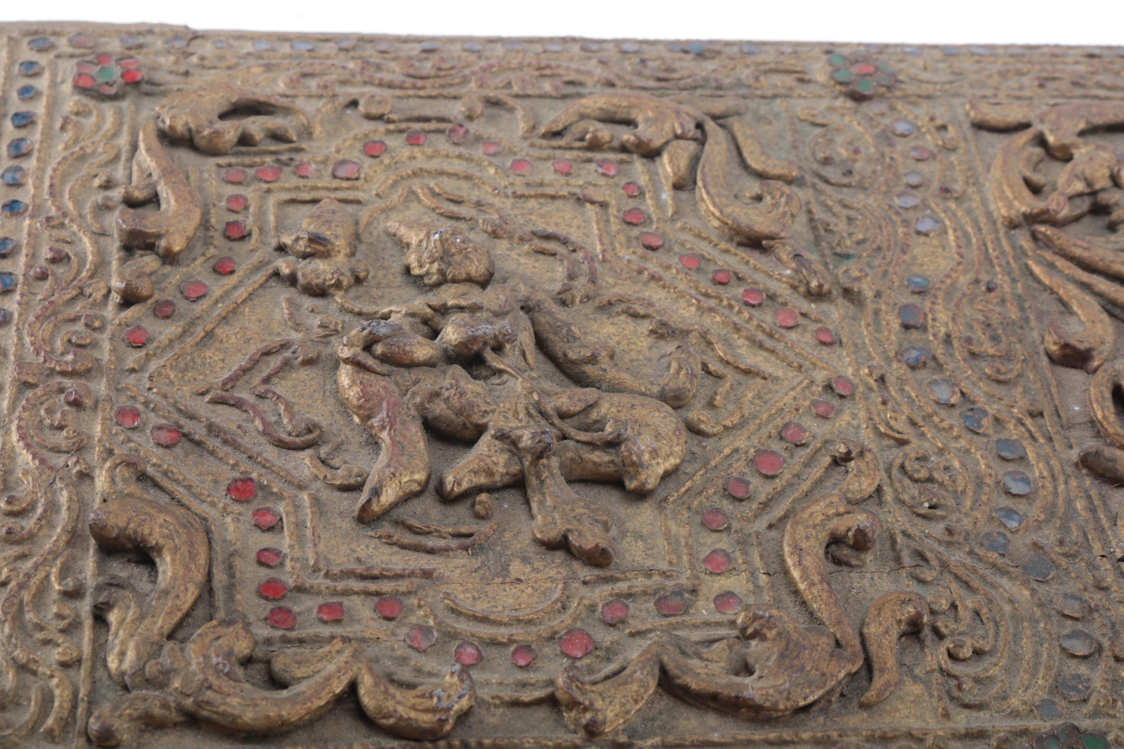 Southeast Asian Buddhist Prayer Scroll Chest