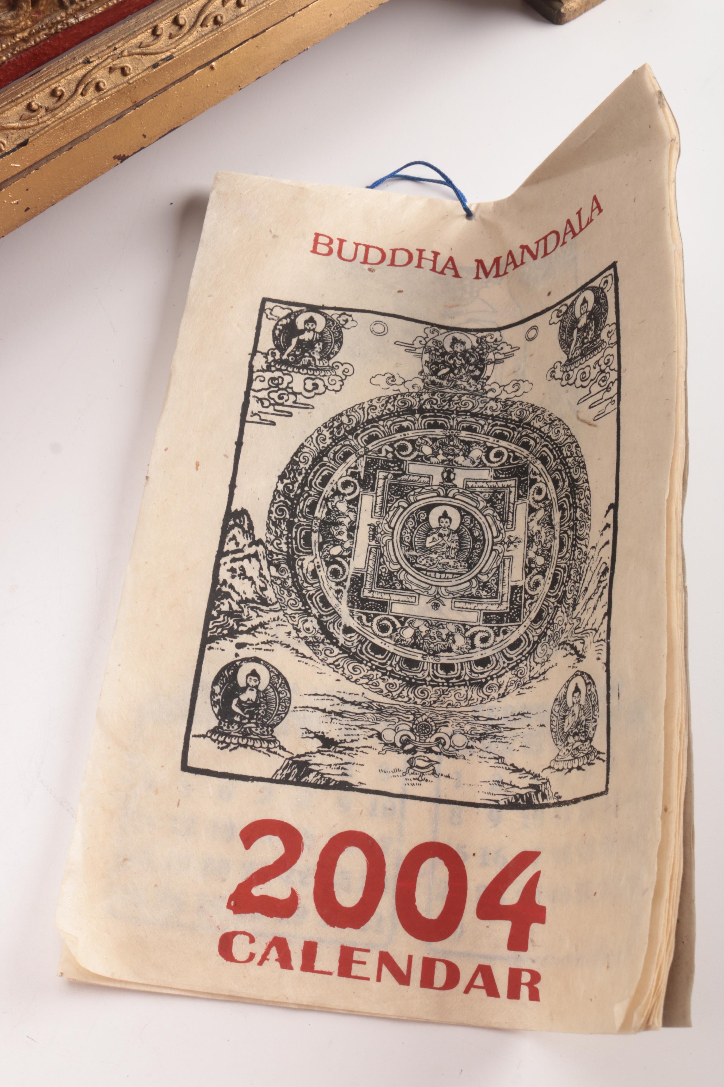 Southeast Asian Buddhist Prayer Scroll Chest