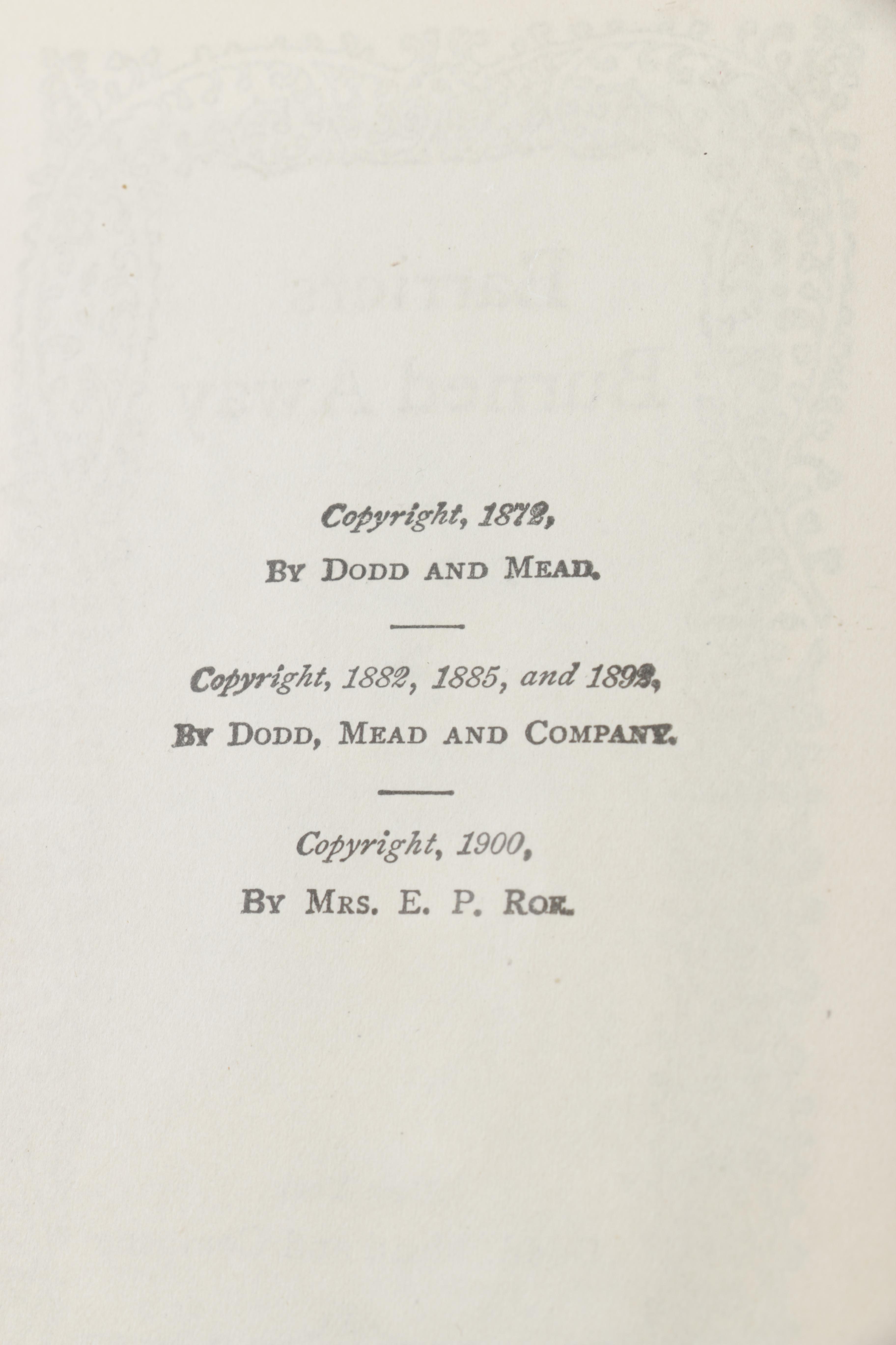 Antique Fiction Books