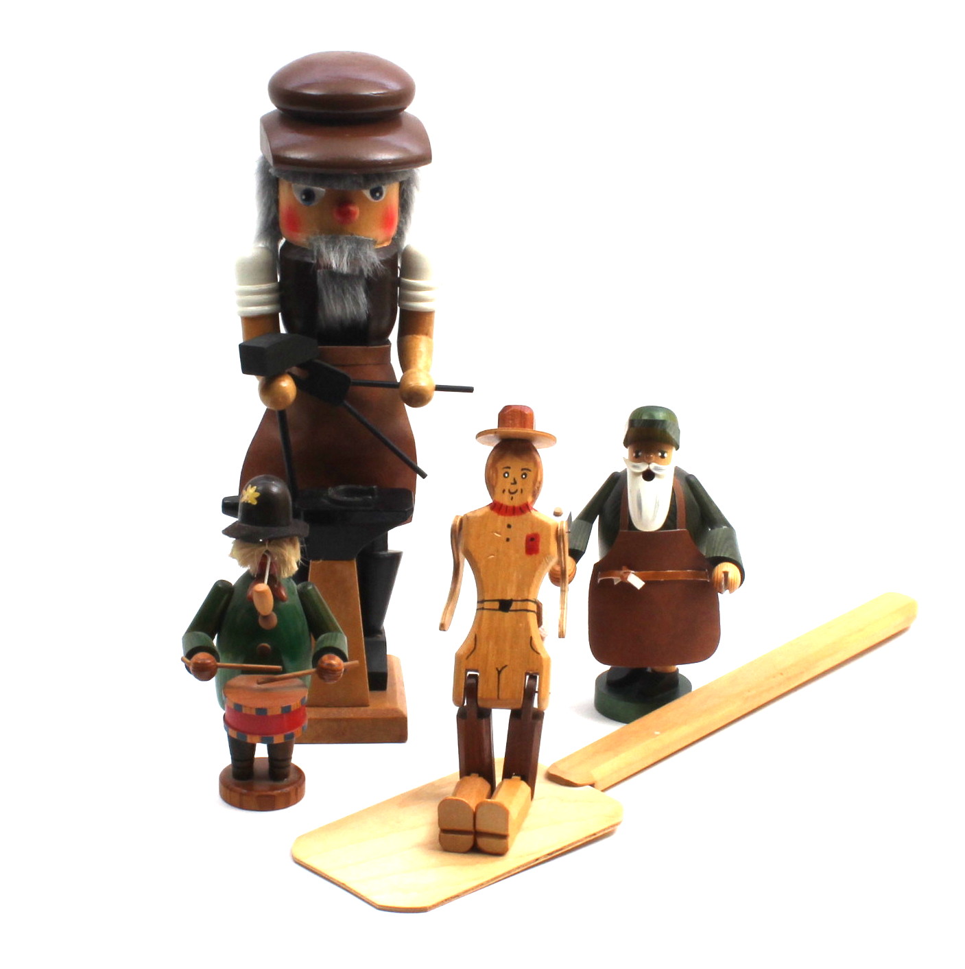 Nutcracker, German Incense Smokers, and Limberjack Dancing Doll