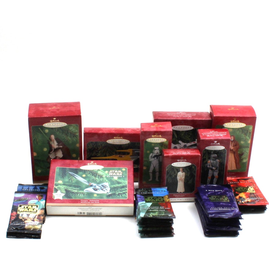 Star Wars Christmas Ornaments and Trading Cards