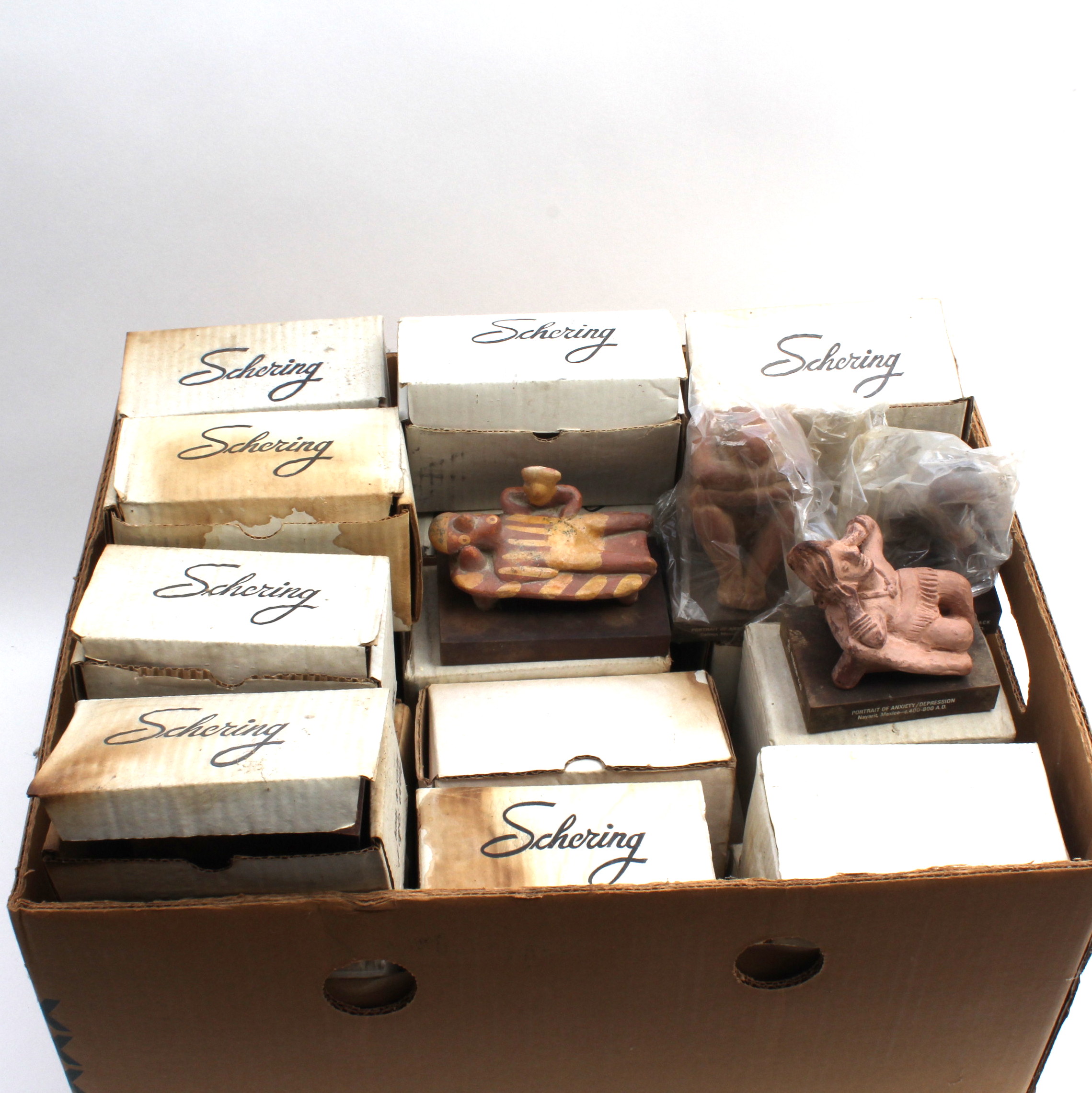 Vintage 1960s Schering Pharmaceutical  Promotional Clay Figures