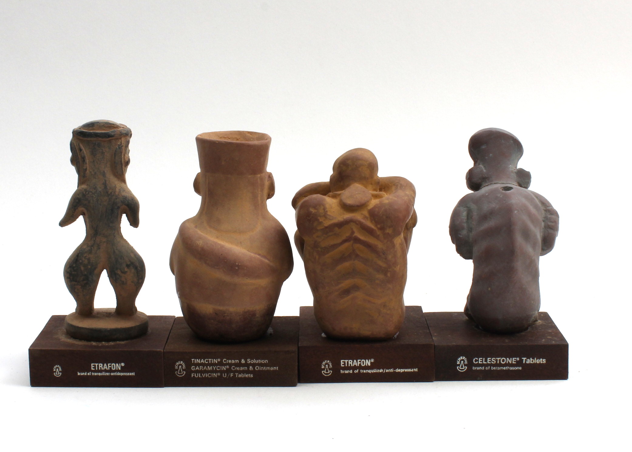 Vintage 1960s Schering Pharmaceutical  Promotional Clay Figures