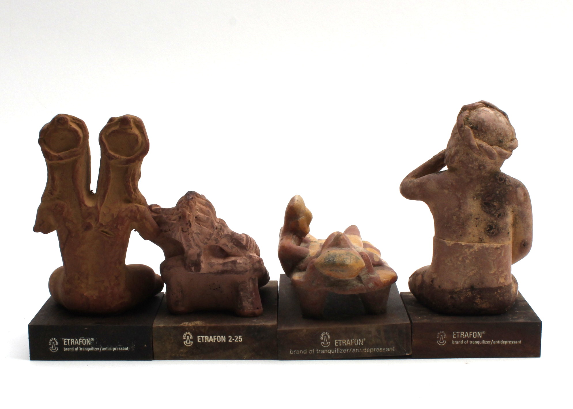 Vintage 1960s Schering Pharmaceutical  Promotional Clay Figures