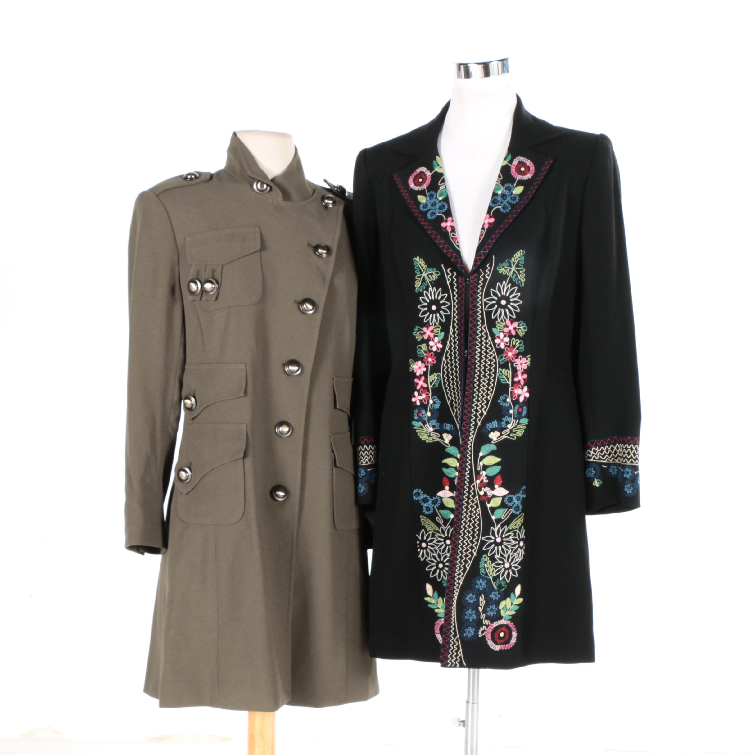 Women's Coats by Zelda Including Soutache Black Jacket