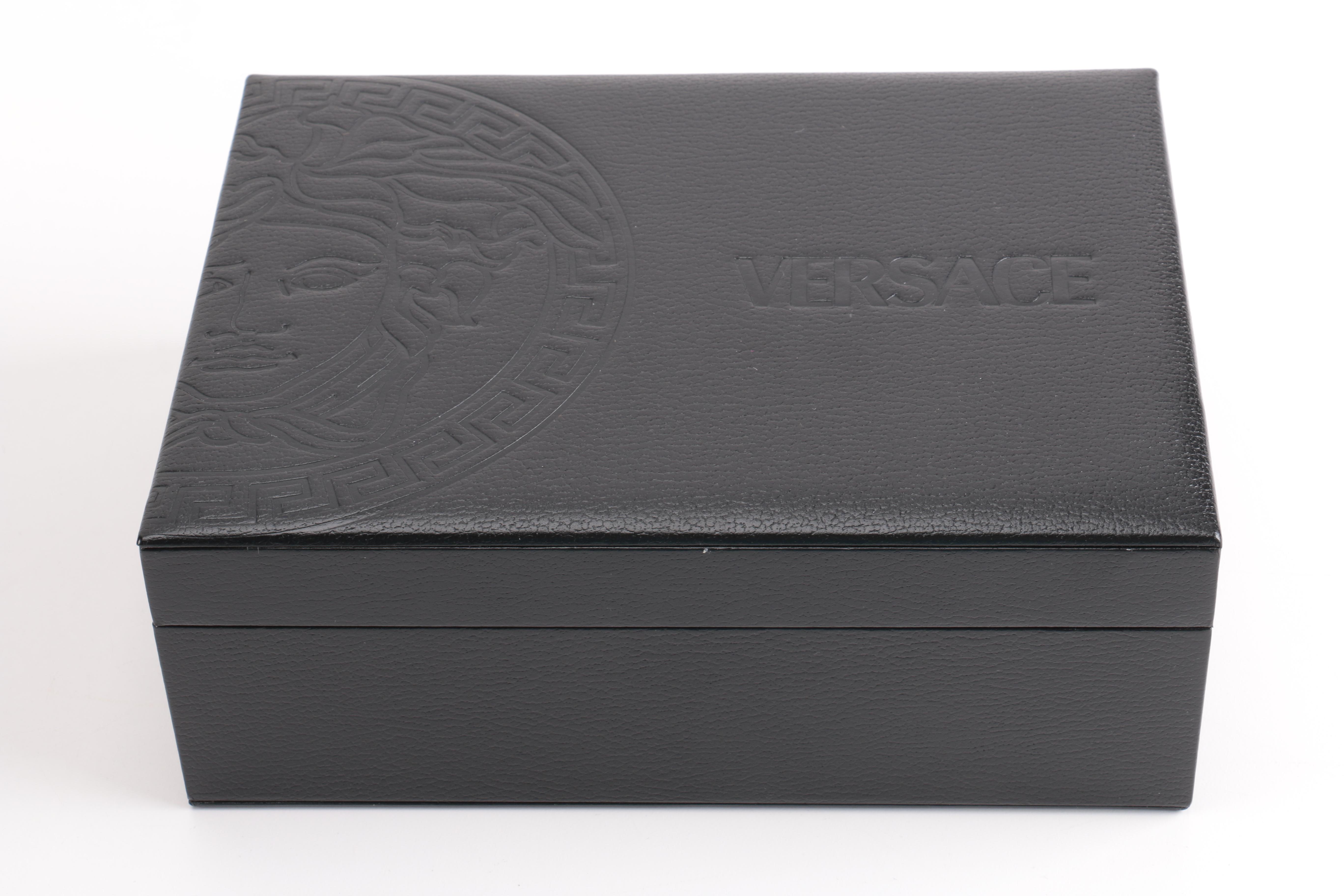Versace Black Leather Watch Box
