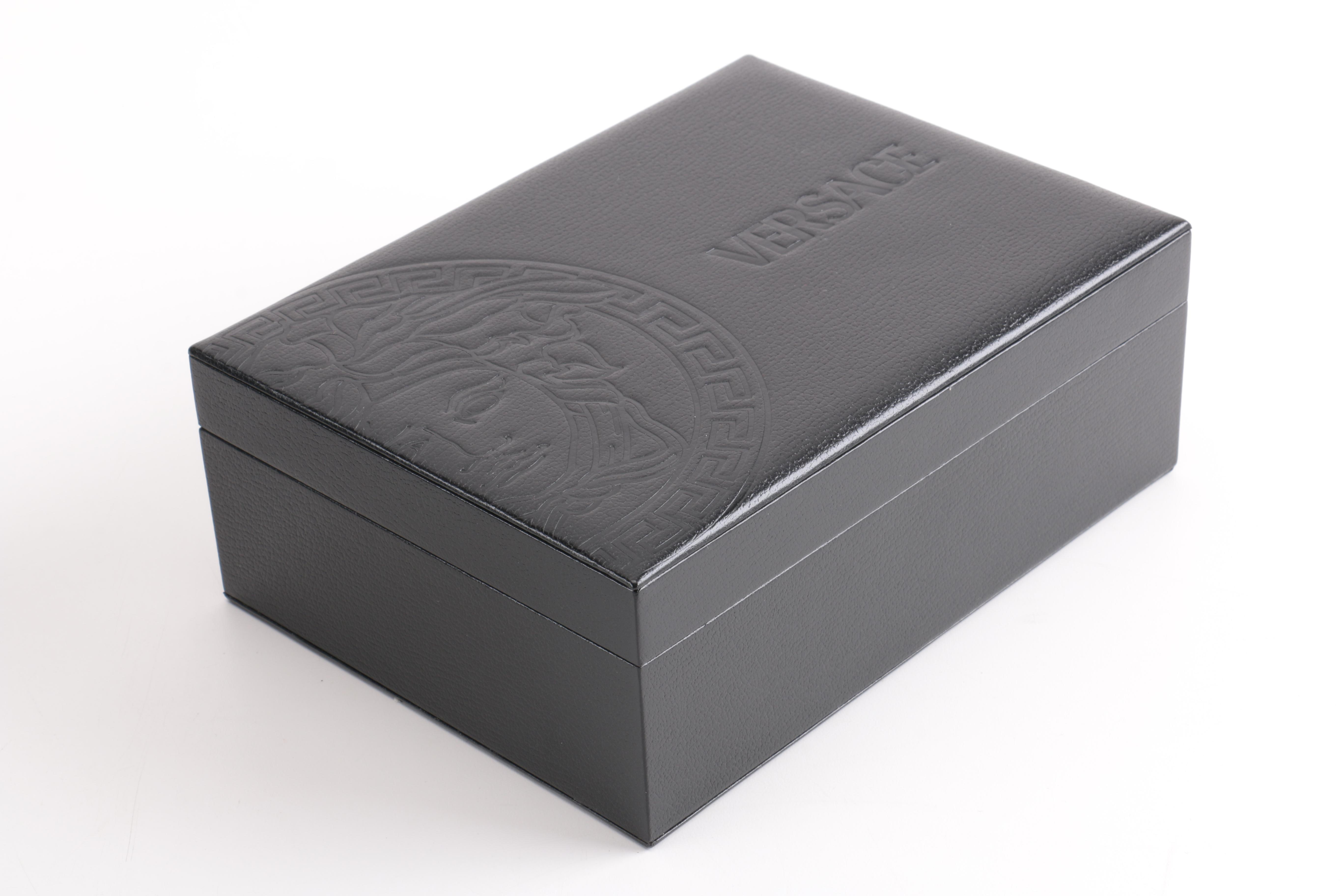 Versace Black Leather Watch Box