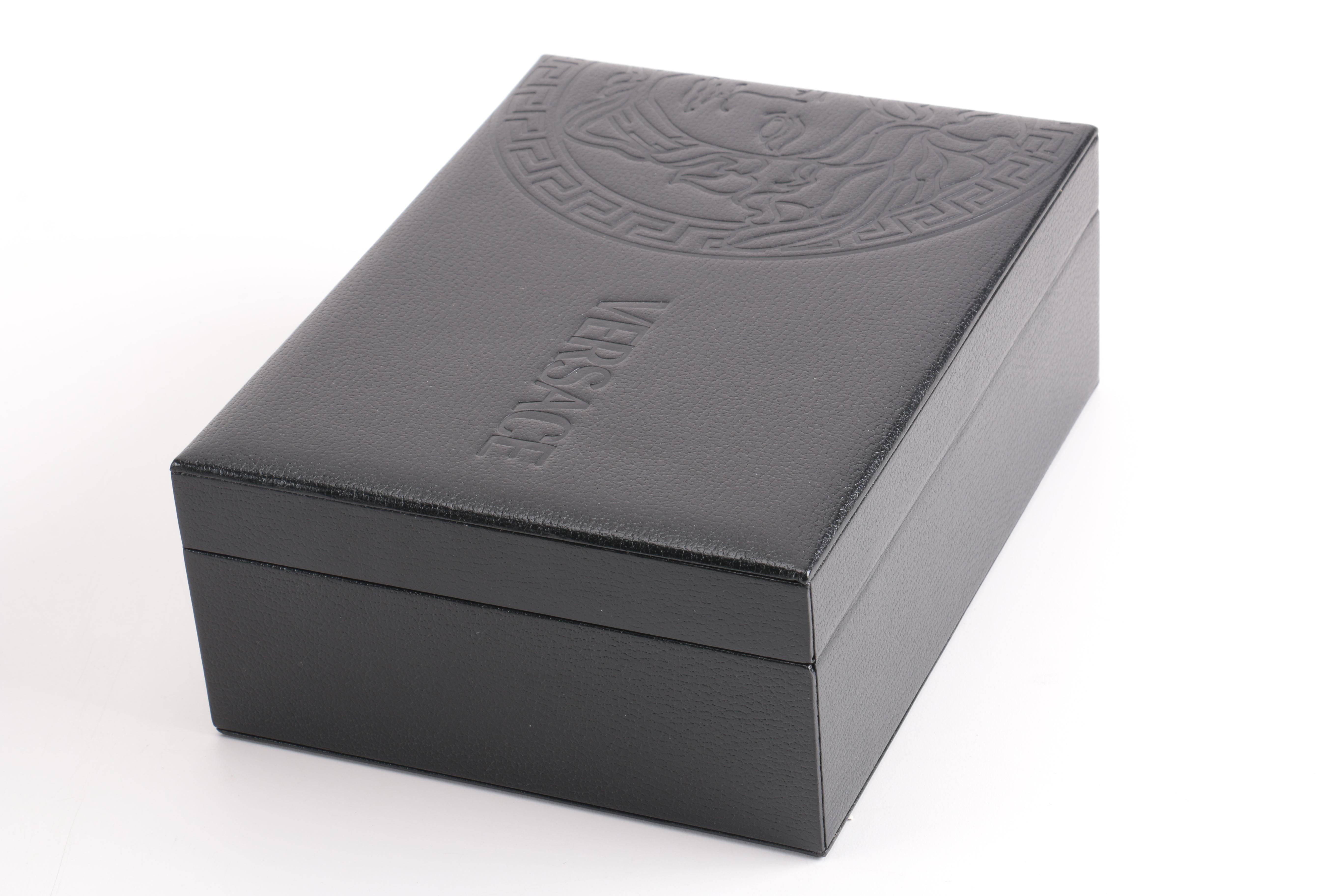 Versace Black Leather Watch Box