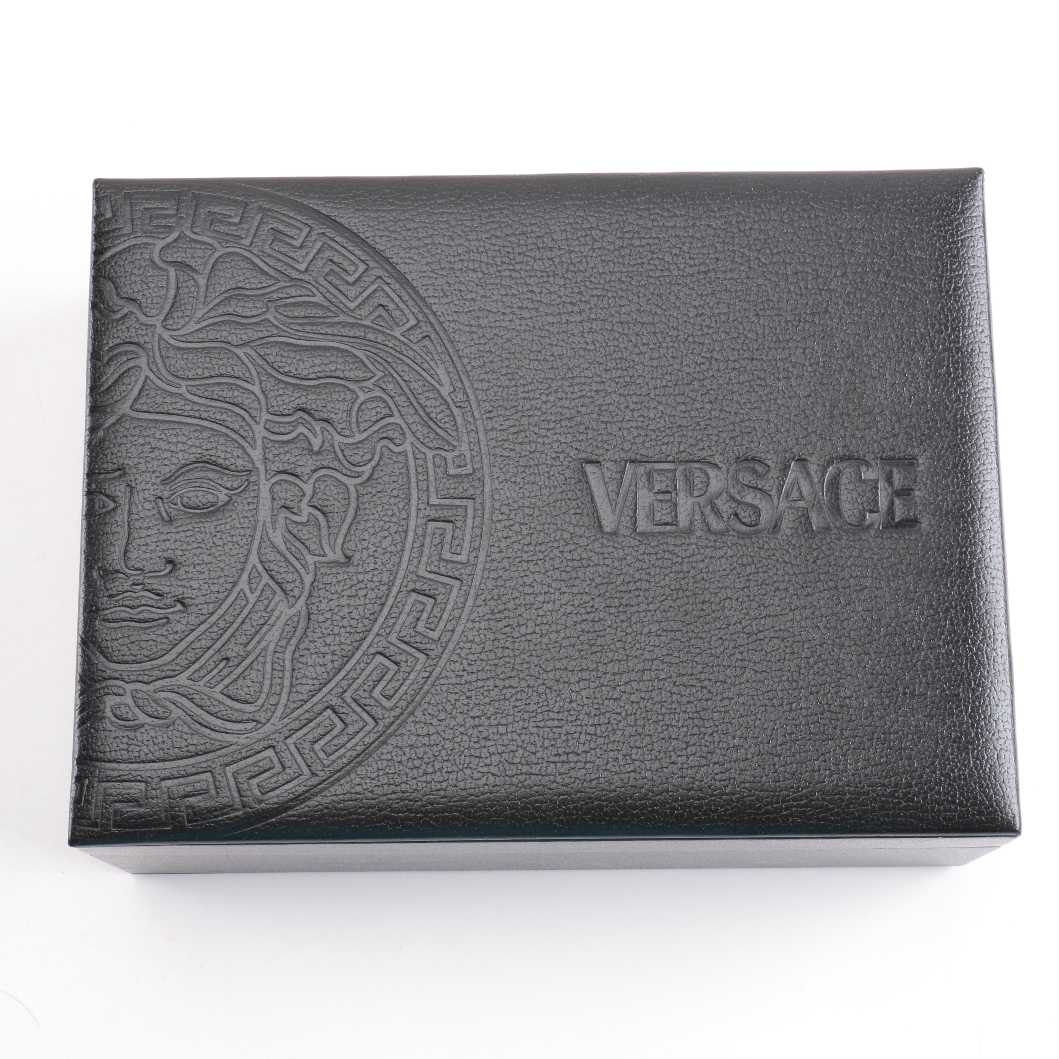 Versace Black Leather Watch Box