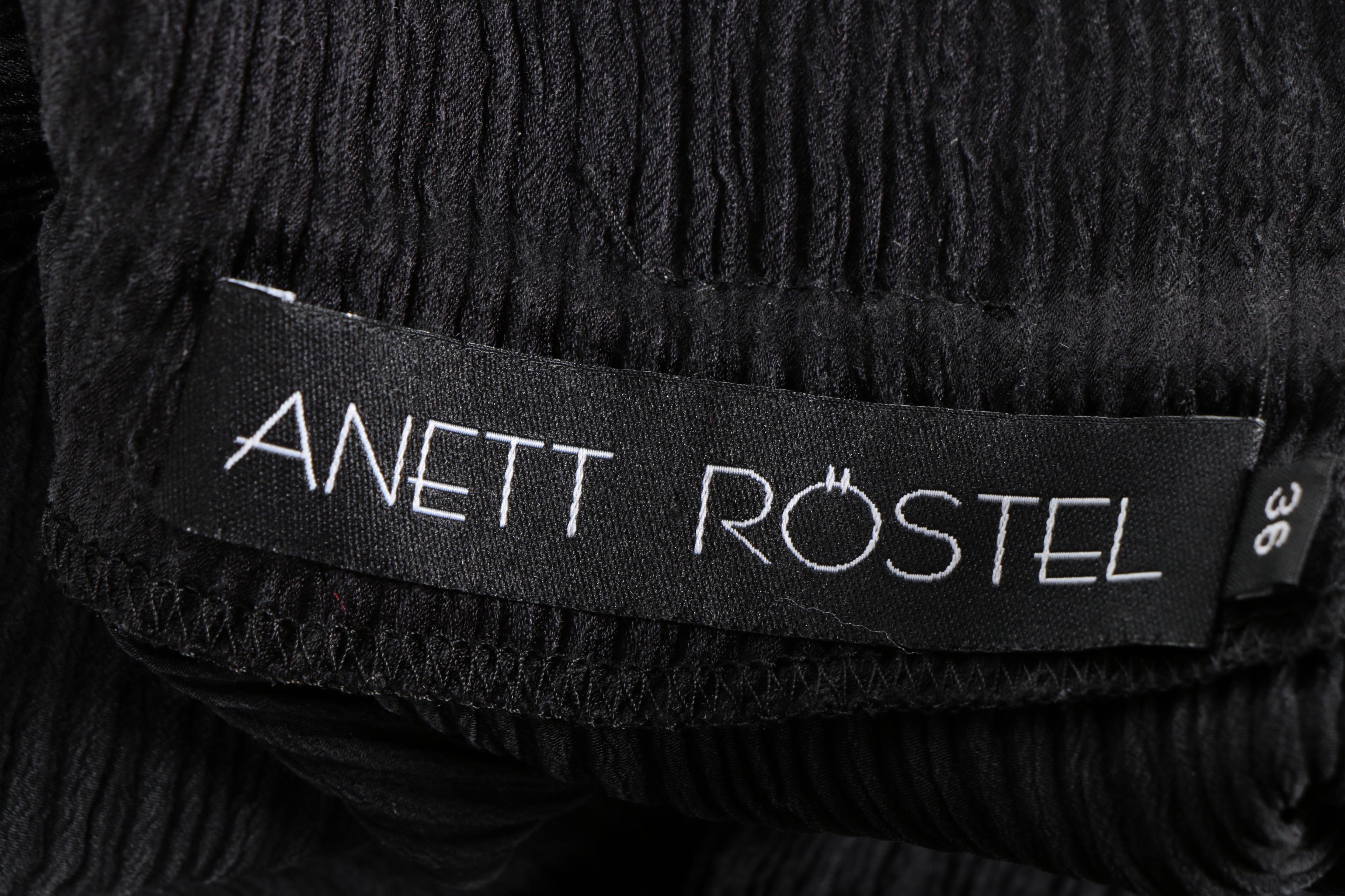 Anett Rostel Black Silk Cocktail Dress