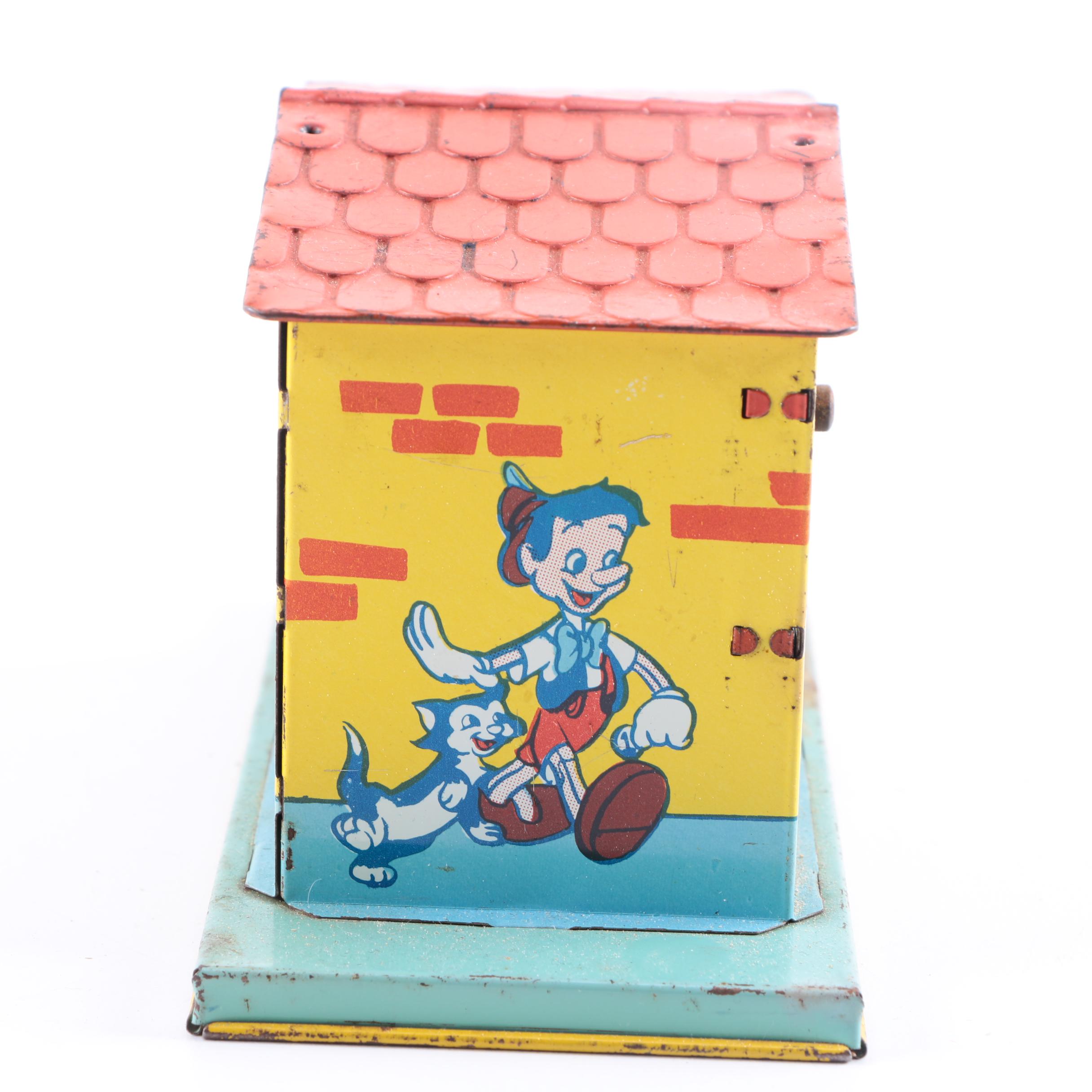 Disney Vintage Metal "2nd National Duck Bank" Savings Bank