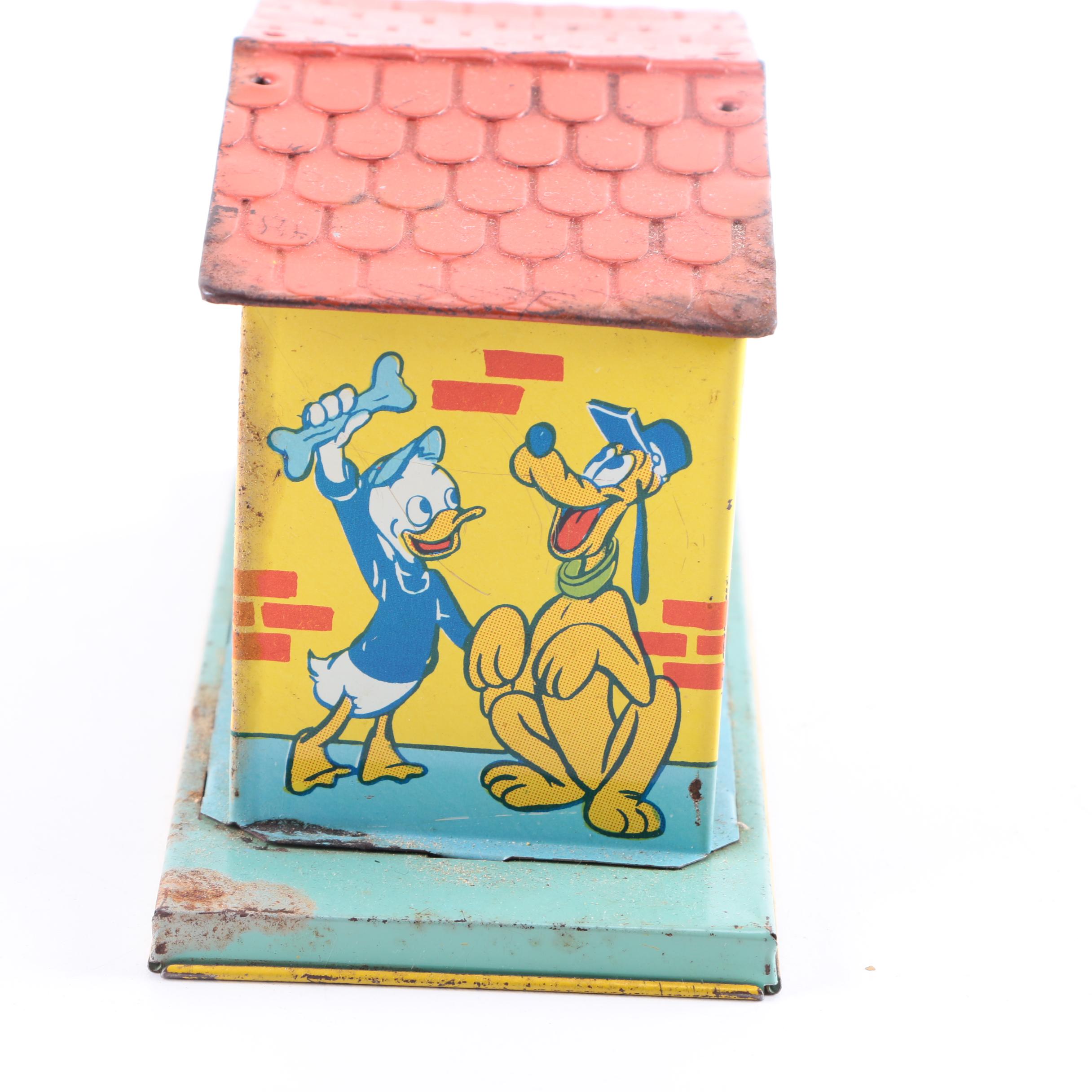 Disney Vintage Metal "2nd National Duck Bank" Savings Bank