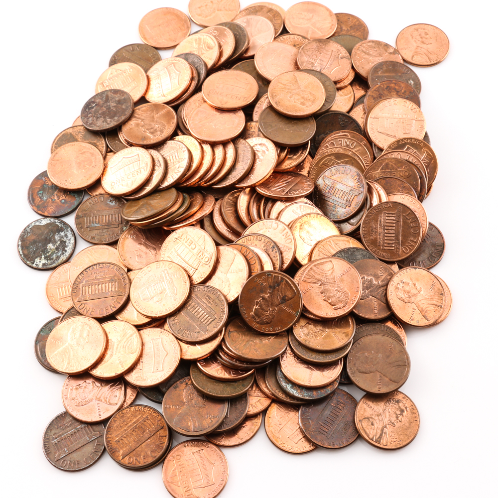 Group of over 250 Lincoln Head Cents