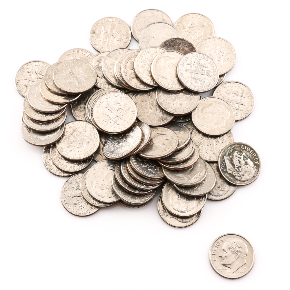 Group of Twenty Silver American Dimes