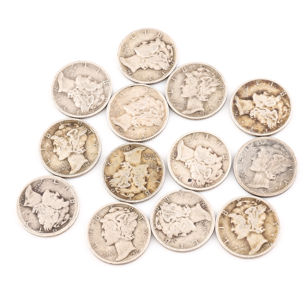 Group of Twenty Silver American Dimes