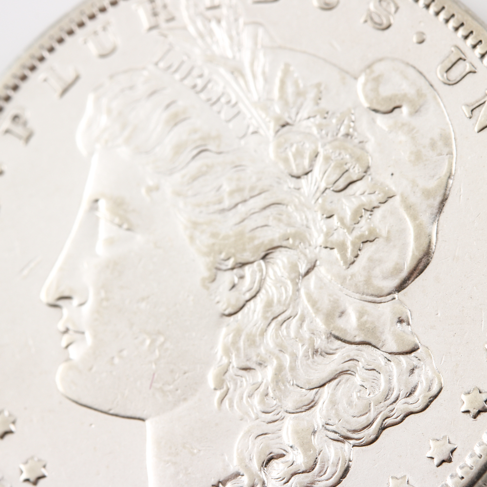 Group of Two Morgan Silver Dollars Including the Following: 1891 S and 1921 D