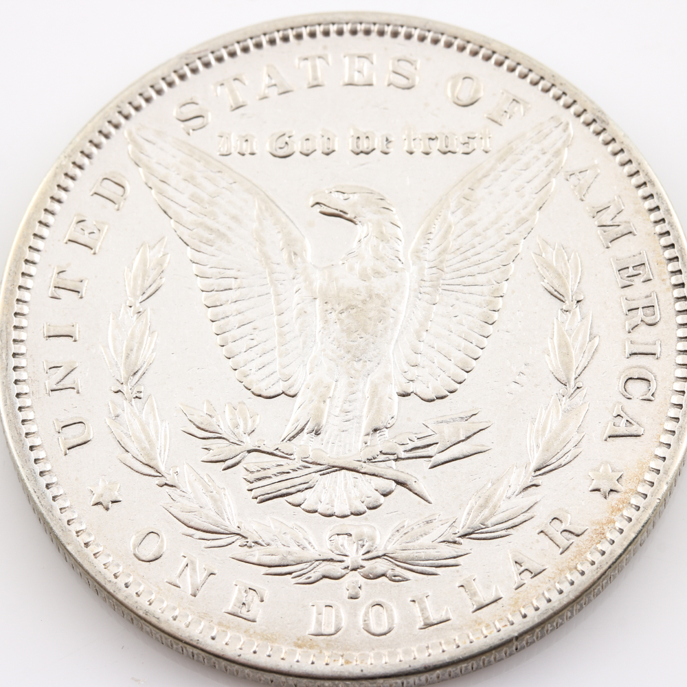 Group of Two Morgan Silver Dollars Including the Following: 1891 S and 1921 D