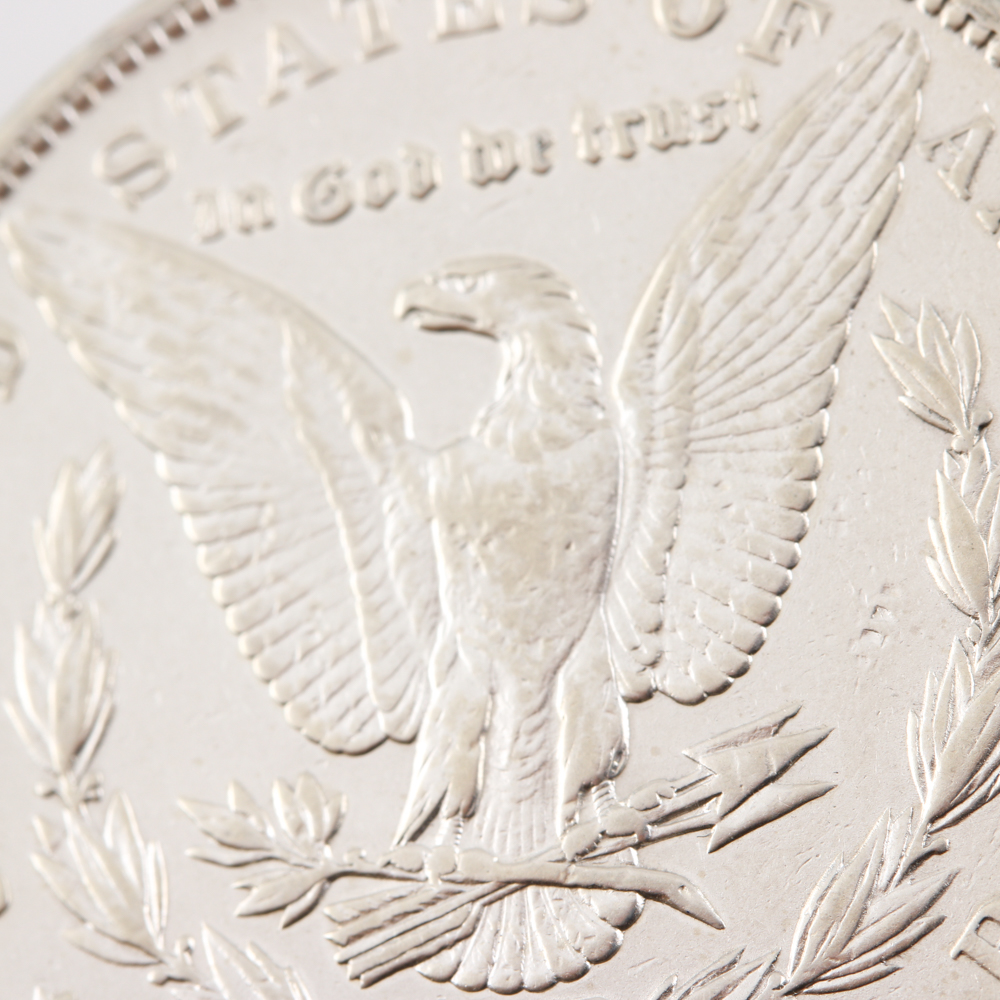 Group of Two Morgan Silver Dollars Including the Following: 1891 S and 1921 D