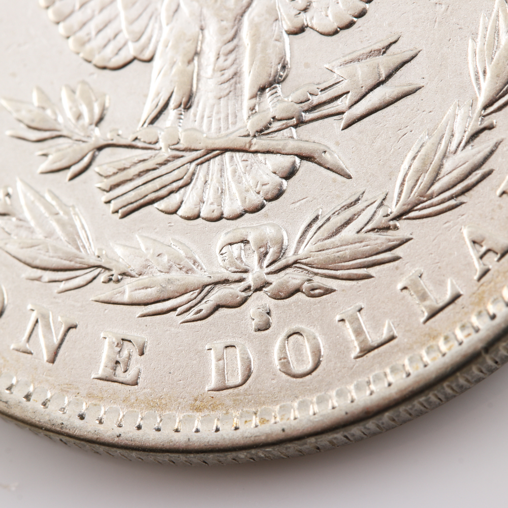 Group of Two Morgan Silver Dollars Including the Following: 1891 S and 1921 D