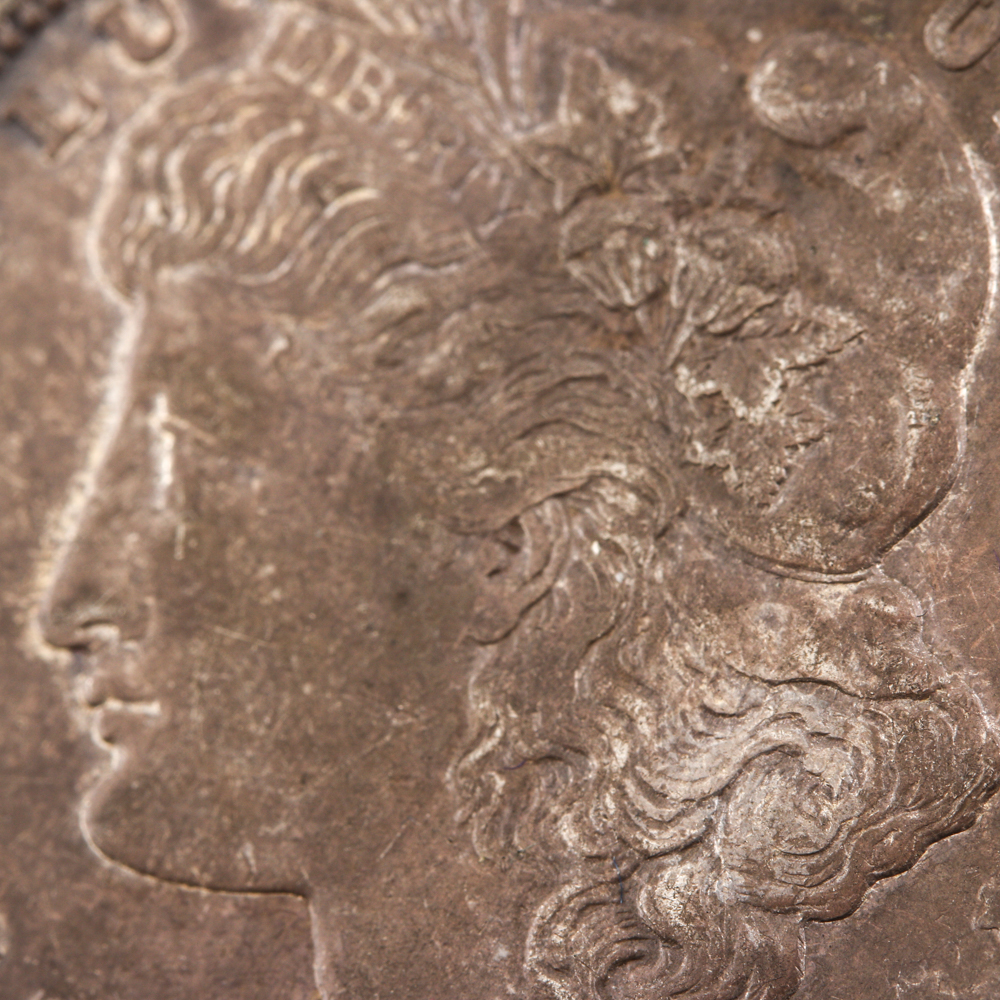 Group of Two Morgan Silver Dollars Including the Following: 1891 S and 1921 D