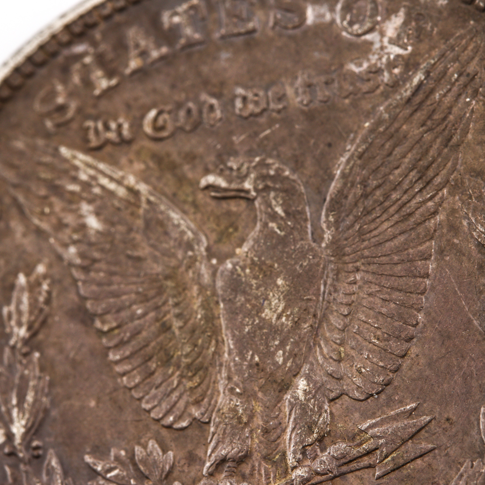 Group of Two Morgan Silver Dollars Including the Following: 1891 S and 1921 D